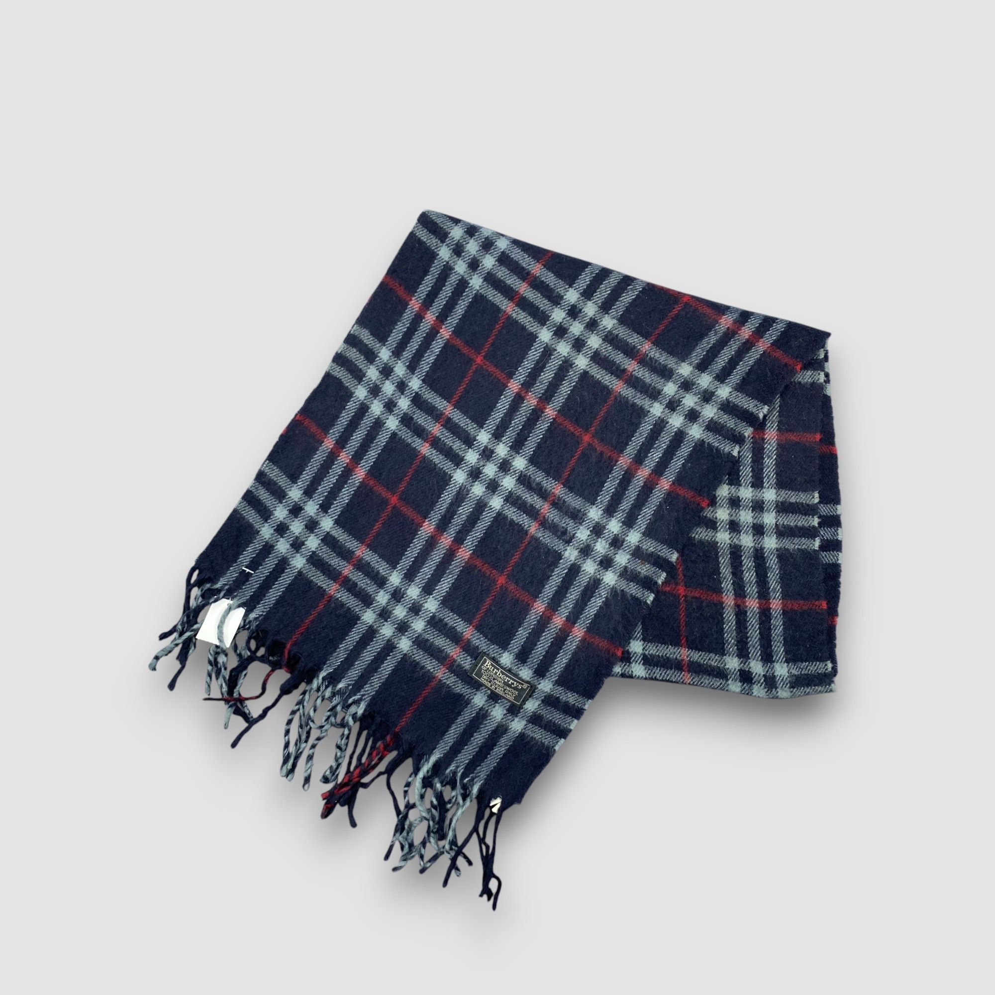Burberry Vintage Burberry Scarf Muffler Wool Nova Check Fringe Scarve Size ONE SIZE - 3 Thumbnail