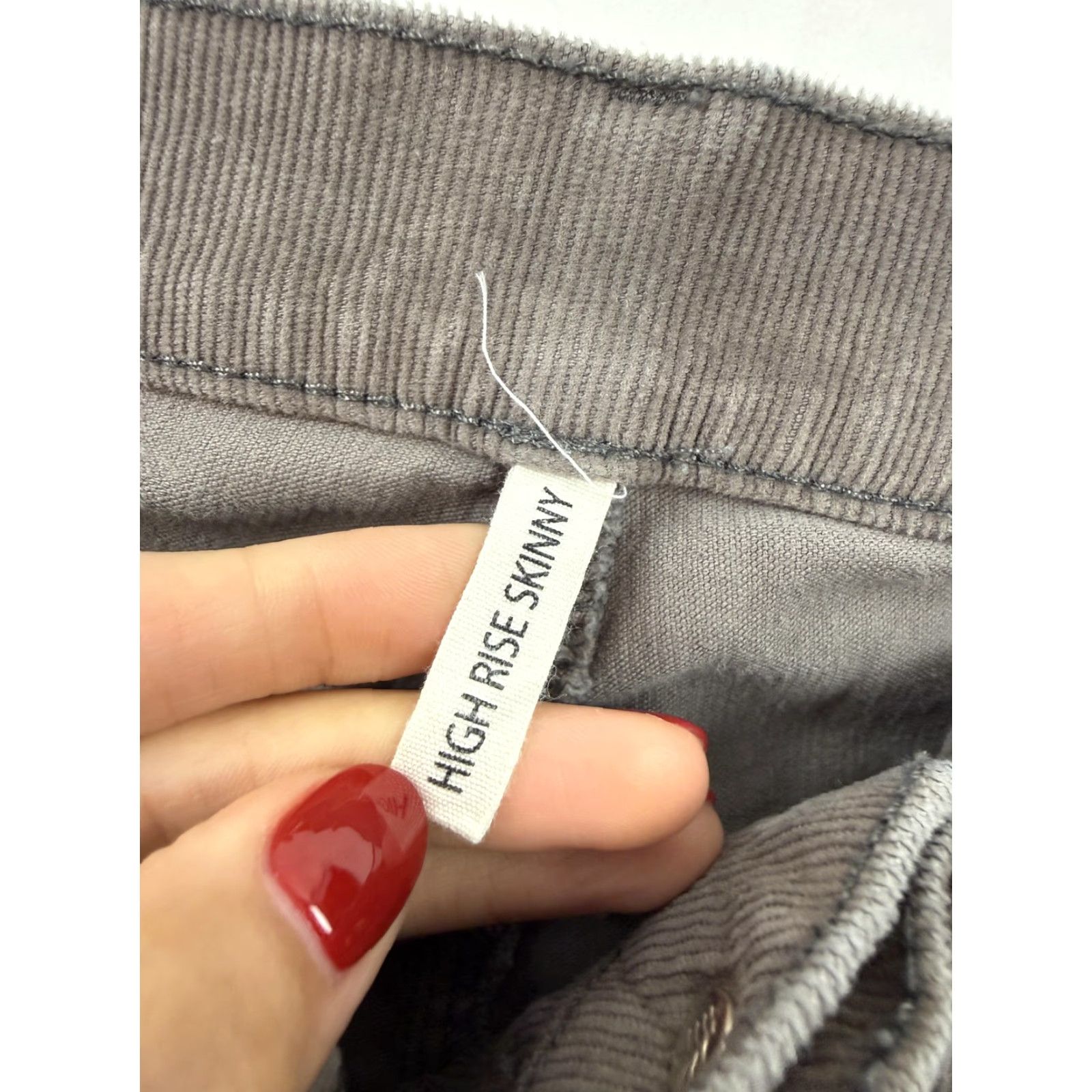 Rag & Bone Rag & Bone Womens Gray High Rise Skinny Corduroy Jegging Pants 31 Casual Size 24" / US 00 / IT 34 - 4 Thumbnail