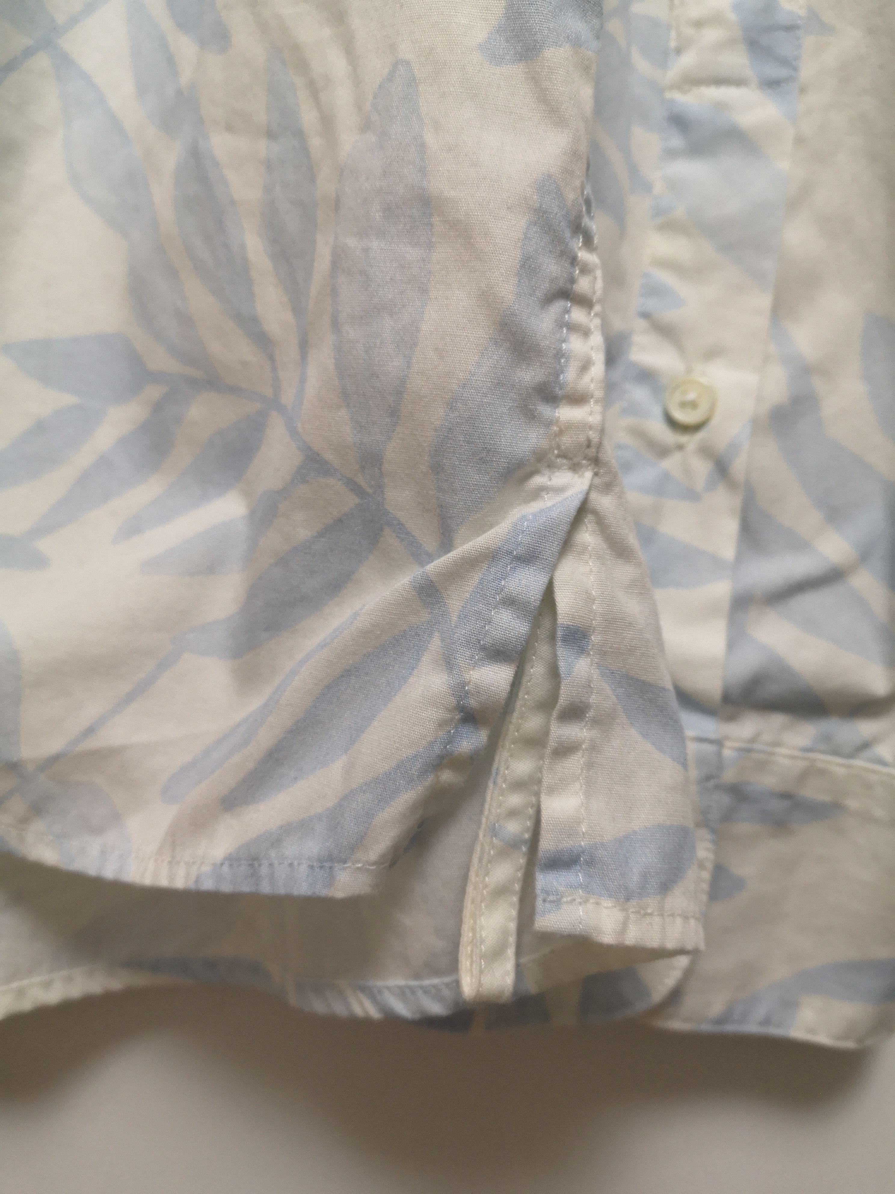 Jacquemus Light Blue Leaves Print Cotton Button Down Shirt Size US M / EU 48-50 / 2 - 7 Thumbnail