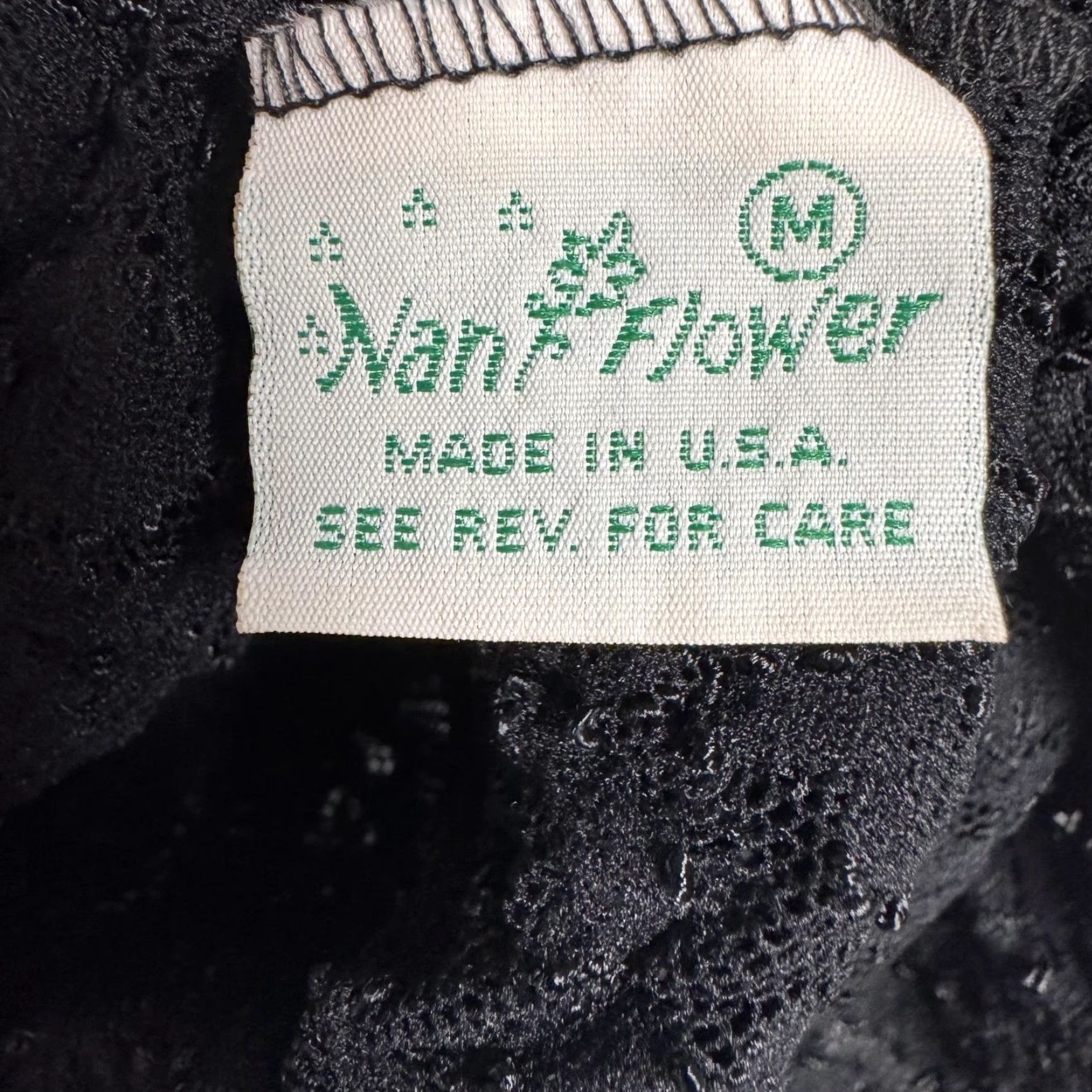 Vintage VINTAGE Nan Flower Blouse Short Sleeve Black Lace Top 90s Gothic Romantic Sheer M Womens Size M / US 6-8 / IT 42-44 - 4 Thumbnail