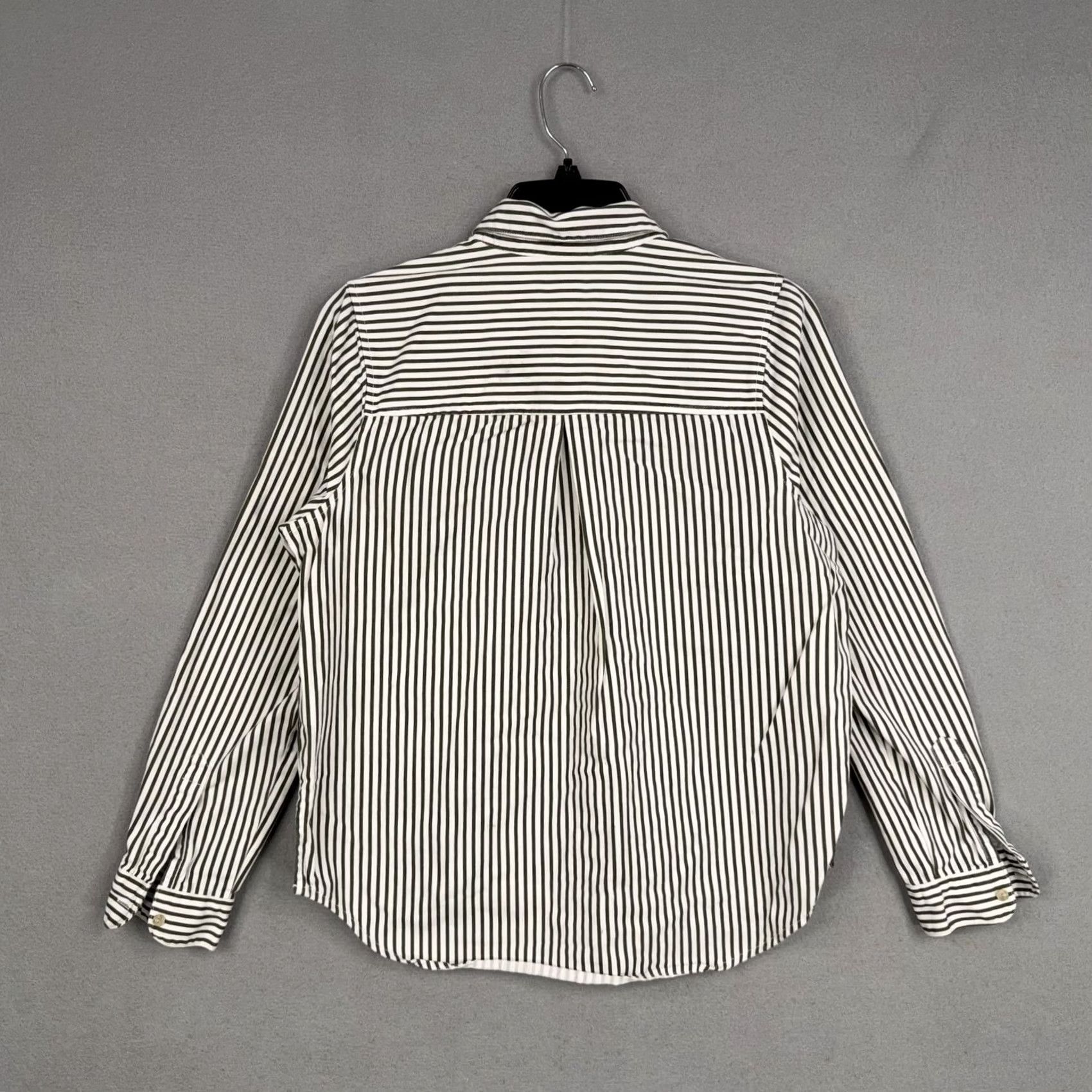 Lucky Brand Lucky Brand Shirt Womens Small White Green Stripe Button Front Long Sleeve Casual Denim Size S / US 4 / IT 40 - 5 Thumbnail