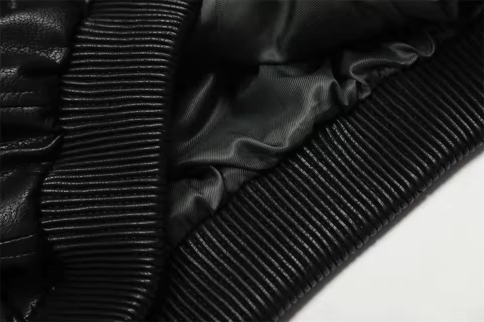 Japanese Brand Black PU Leather Hooded Zipper Jacket Size US XL / EU 56 / 4 - 6 Thumbnail