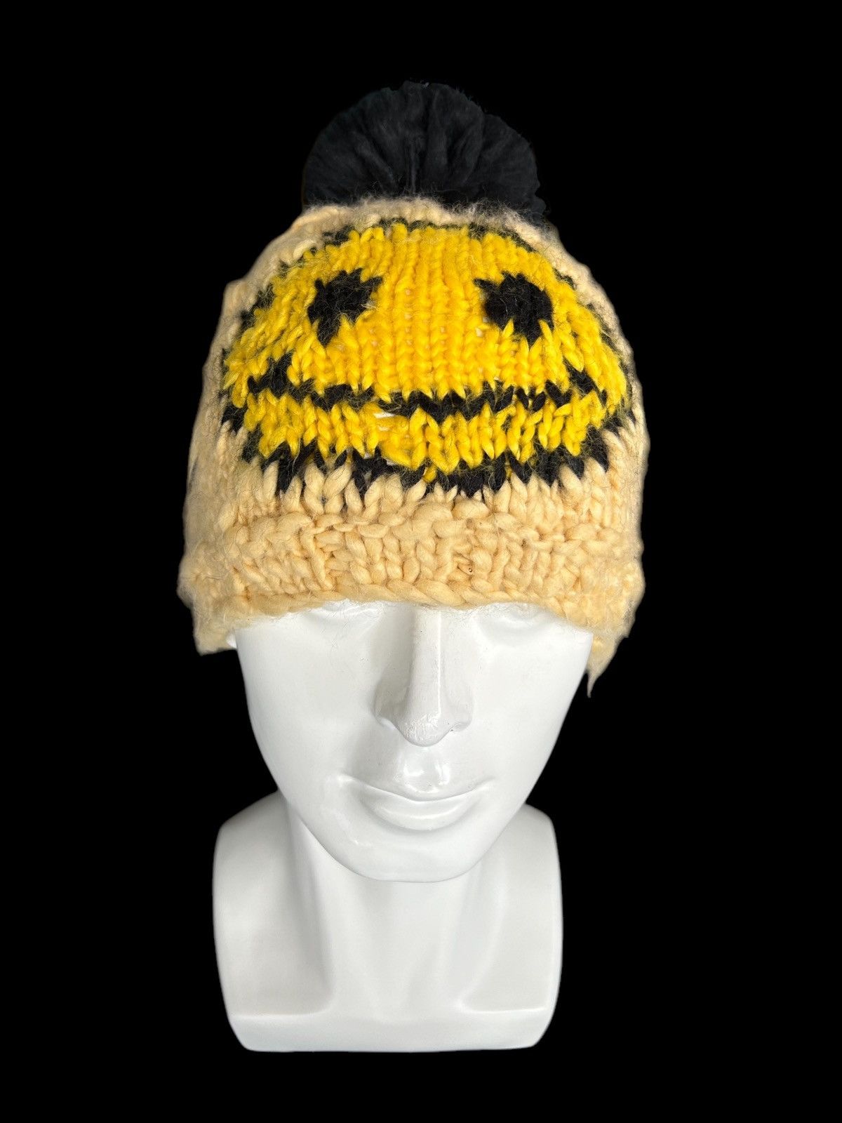 Japanese Brand × Kapital × Vintage Inspired By Kapital Smile knitted Handmade Beanie Hats Size ONE SIZE - 3 Thumbnail