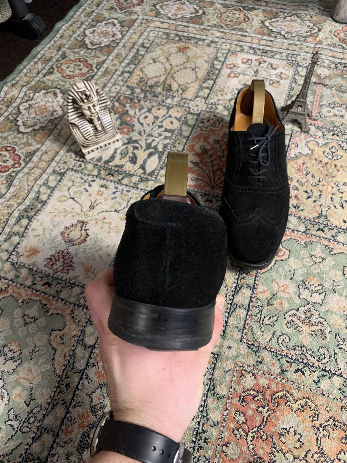 Grenson Beautiful Grenson brogue Suede Black shoes Uk 8 Size US 8 / EU 41 - 5 Thumbnail