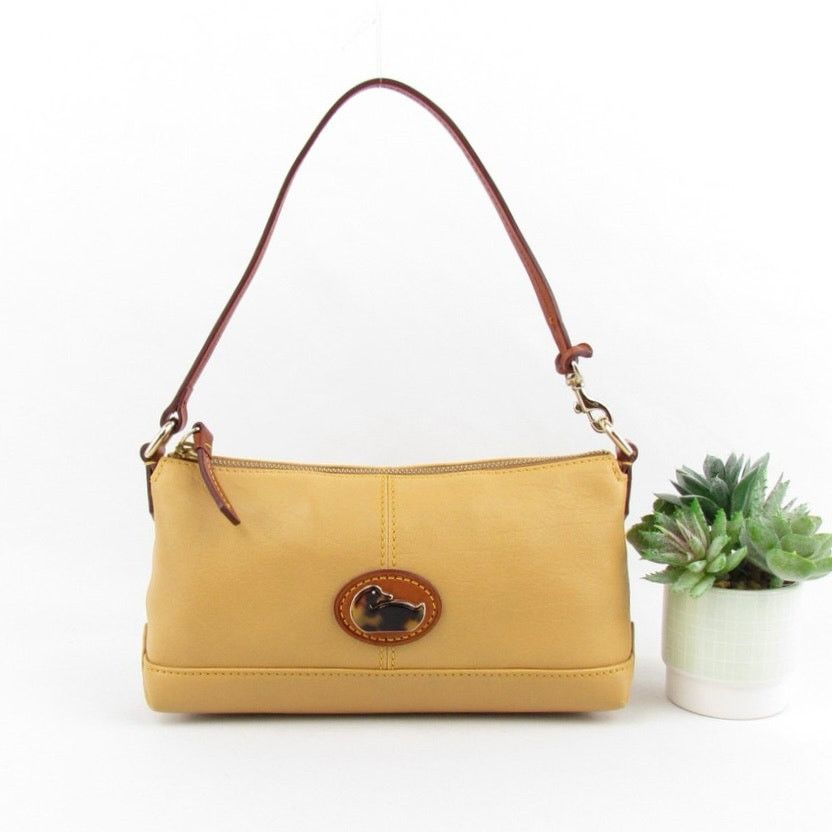 Dooney & Bourke Dooney & Bourke Yellow Leather Bag Size ONE SIZE - 1 Thumbnail