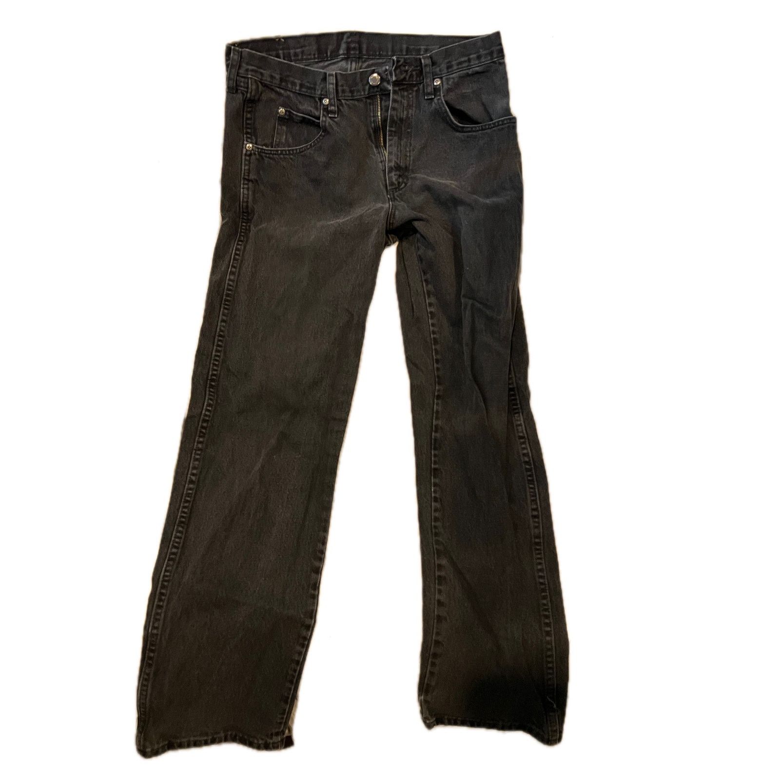 Wrangler Wrangler Straight Leg Black Jeans Mens 32x34 Size US 32 / EU 48 - 1 Thumbnail