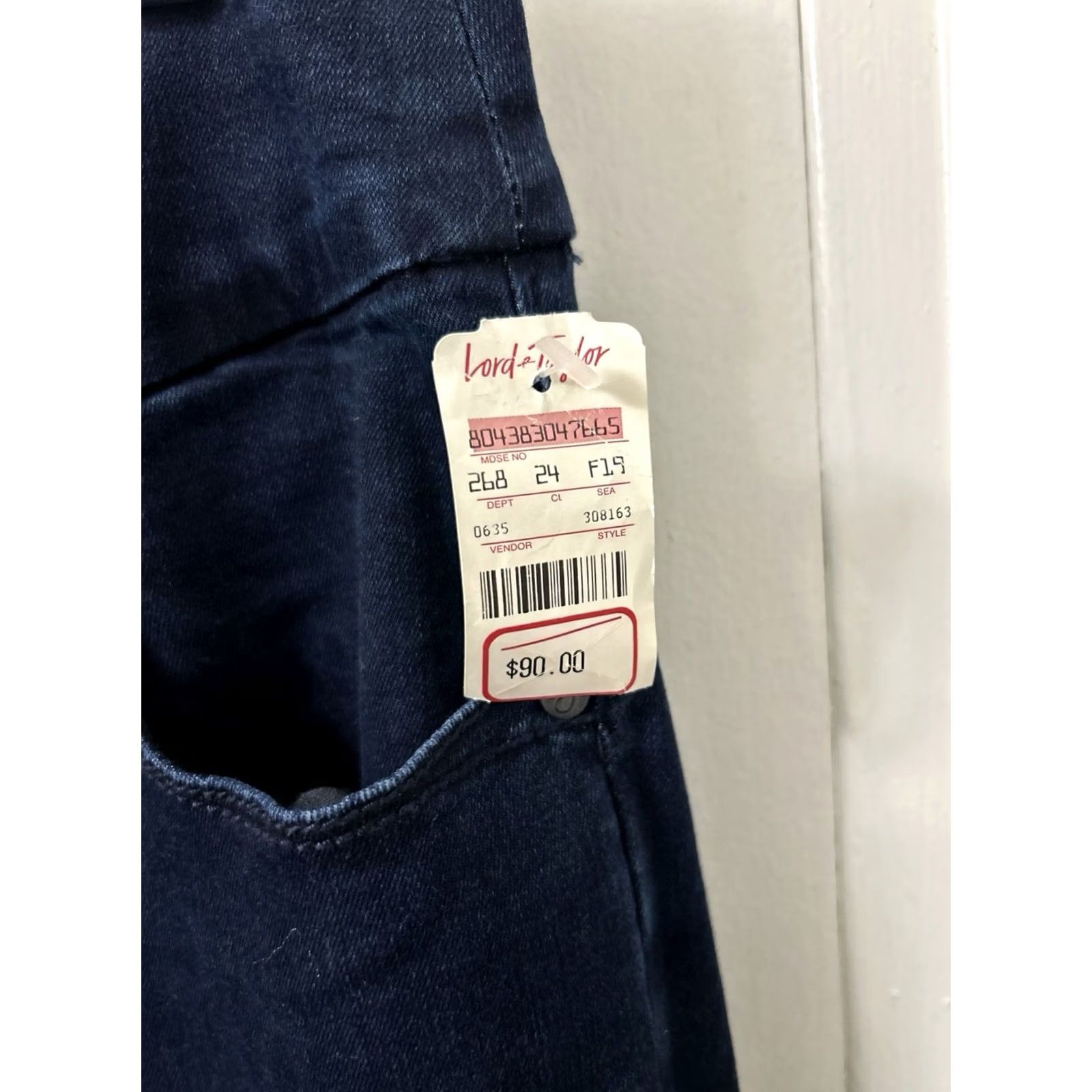 Vintage Lola Jeans Womens 34x32 Blue Rebecca High Rise Straight Denim YKK Pockets Size 24" / US 00 / IT 34 - 4 Thumbnail
