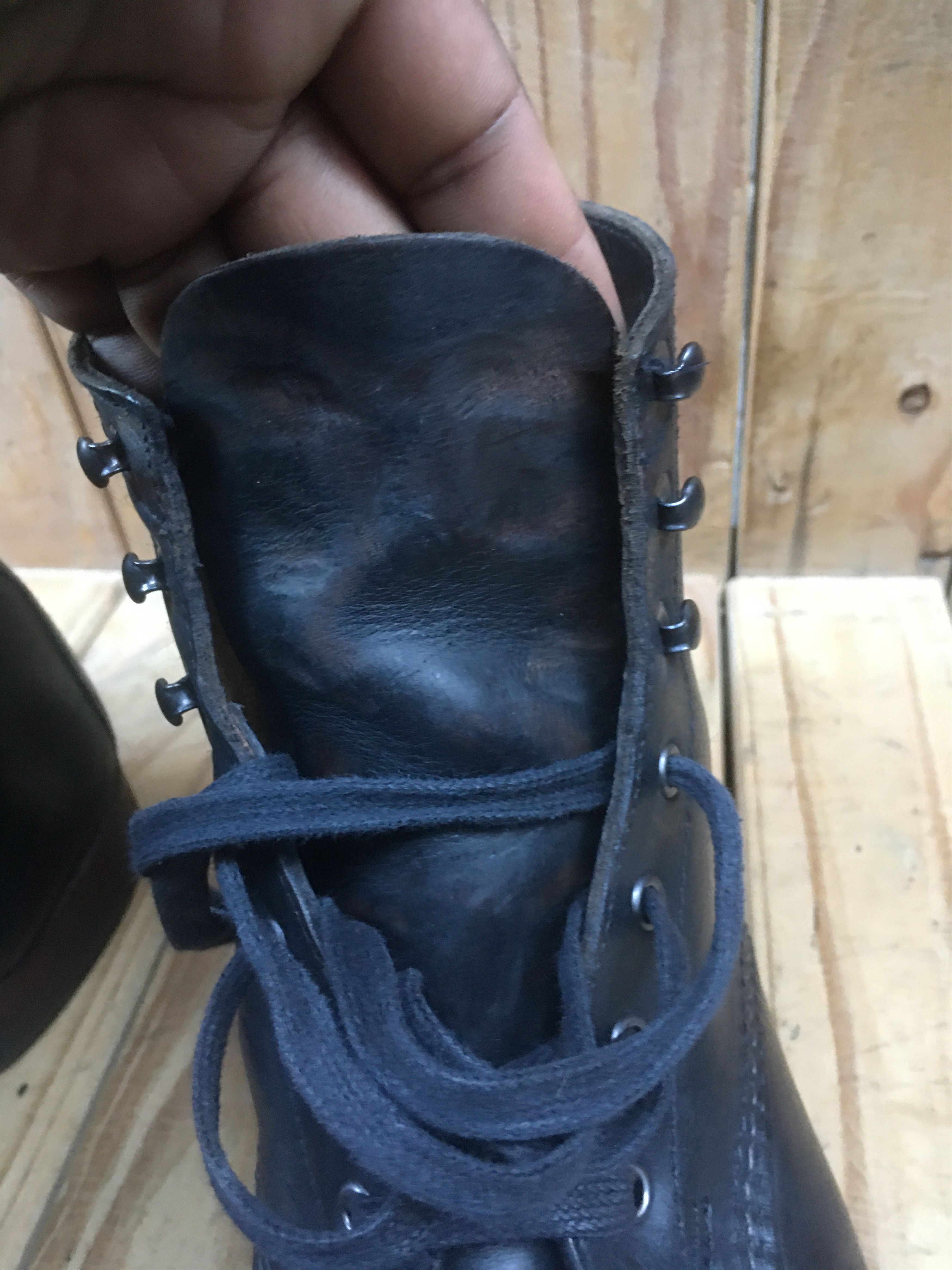 wolverine 1000 miles black leather boots sz US 12 D