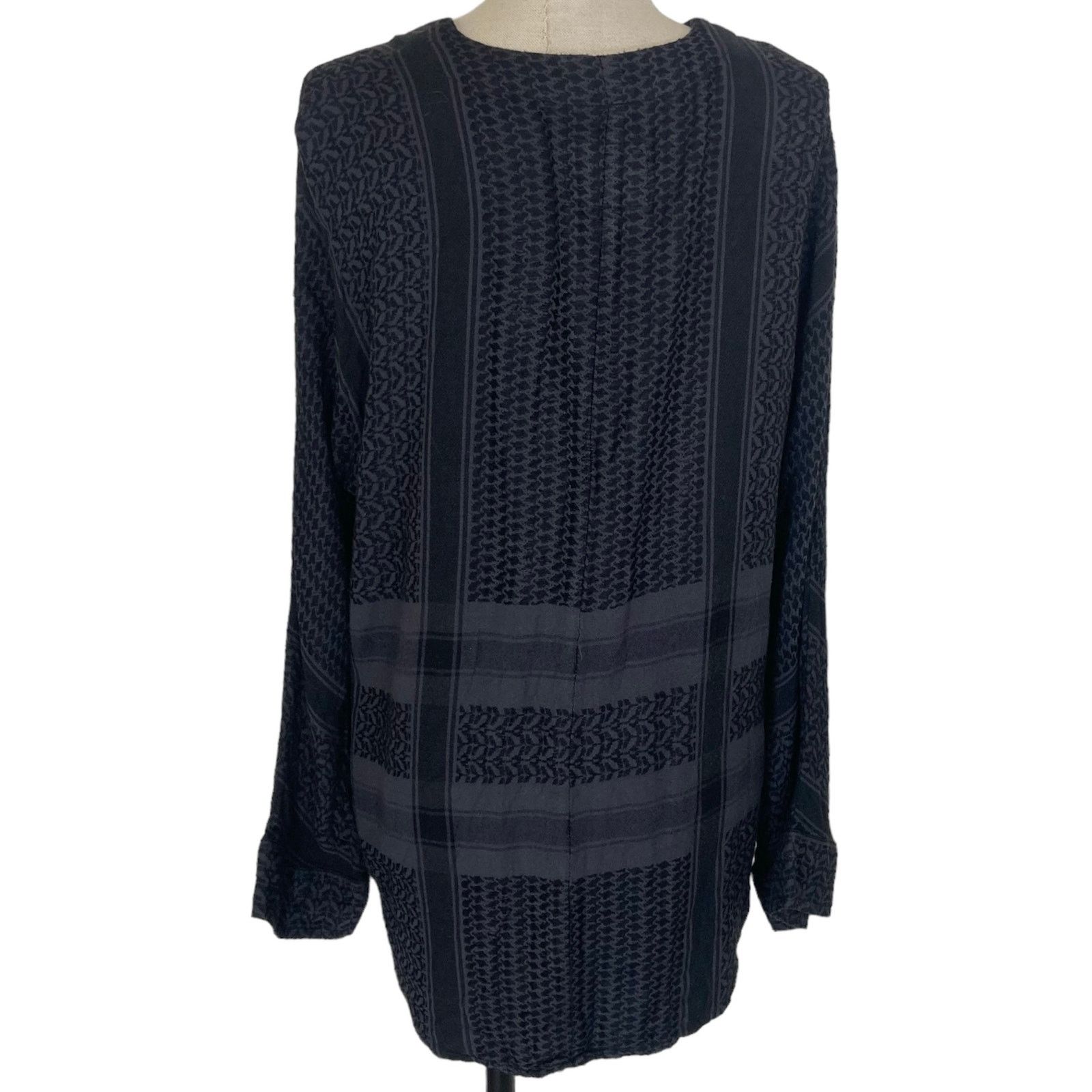 Rails Rails Lily Onyx jacquard top black gray long sleeve pullover Size S / US 4 / IT 40 - 4 Thumbnail