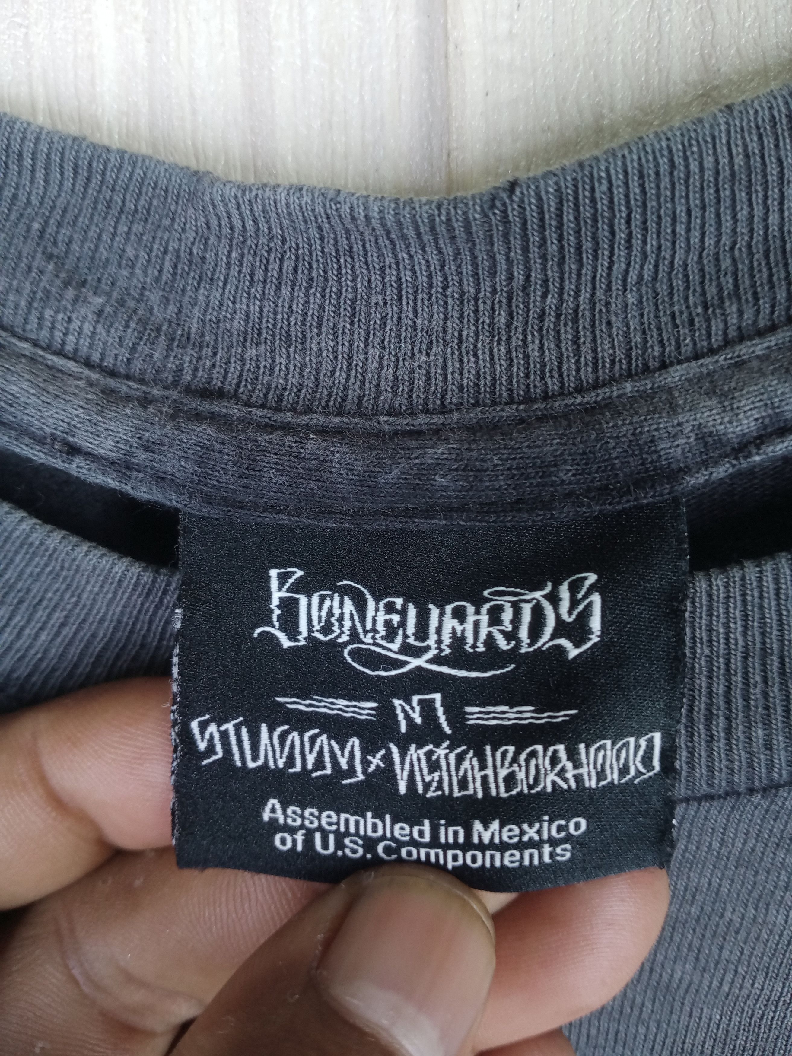 Neighborhood × Stussy Rare Vintage Stussy X Neighborhood Boneyards Tshirt Size US M / EU 48-50 / 2 - 9 Thumbnail