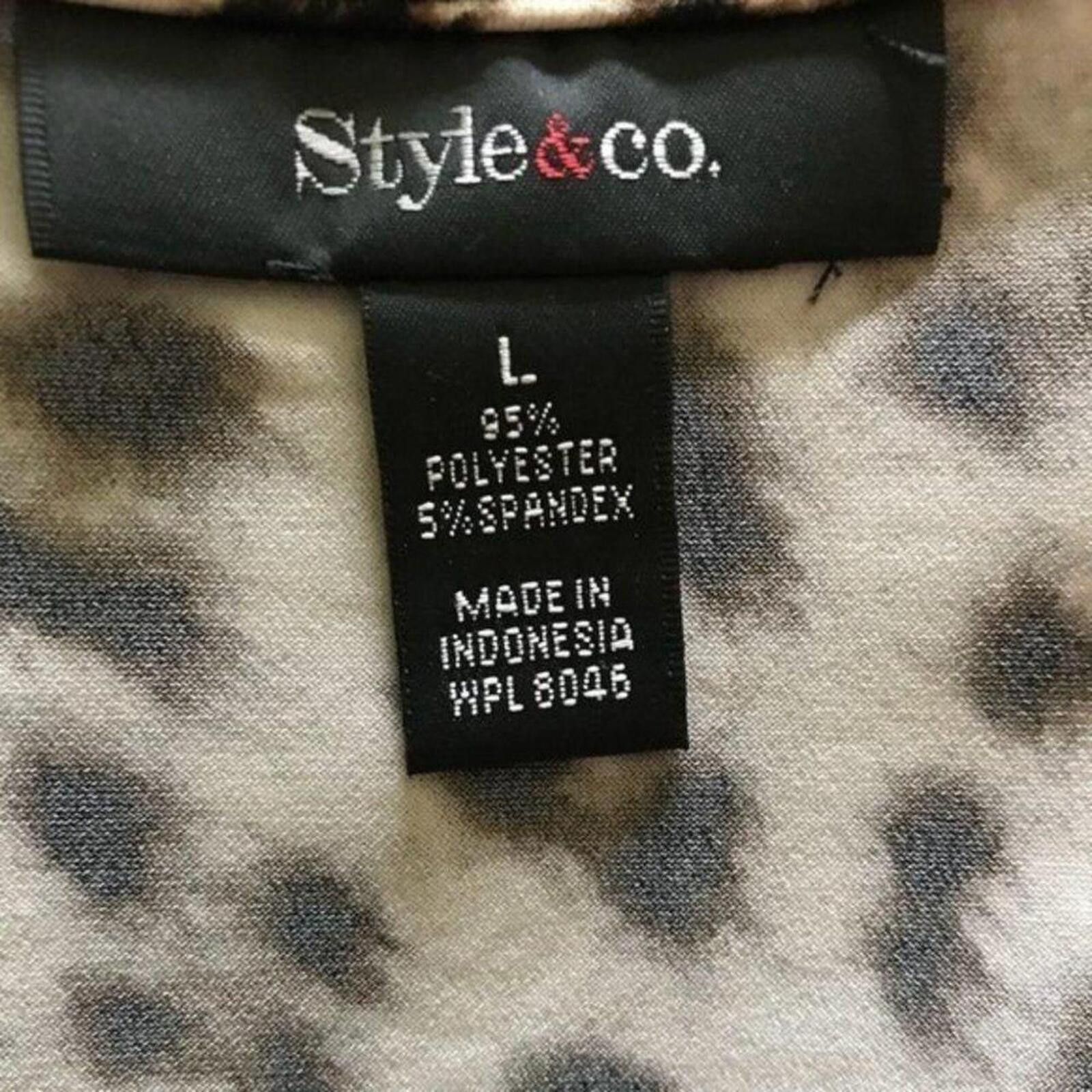 Style & Co Style & Co. Women's Leopard Print Sleeveless Top Size Large Size L / US 10 / IT 46 - 5 Thumbnail