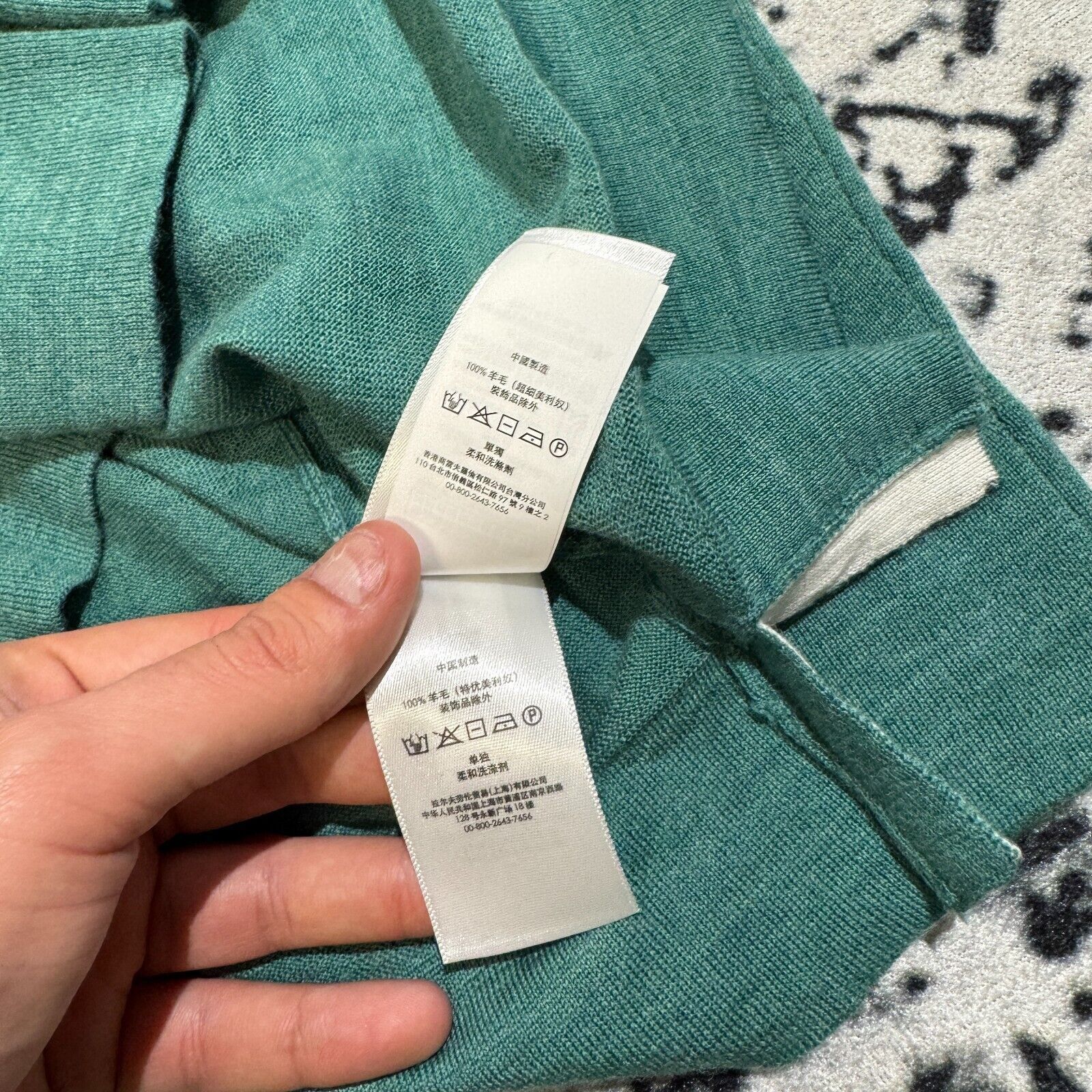 Ralph Lauren × Vintage Vintage Polo Ralph Lauren Unisex Turquoise Sweater Size S V Size US S / EU 44-46 / 1 - 8 Thumbnail