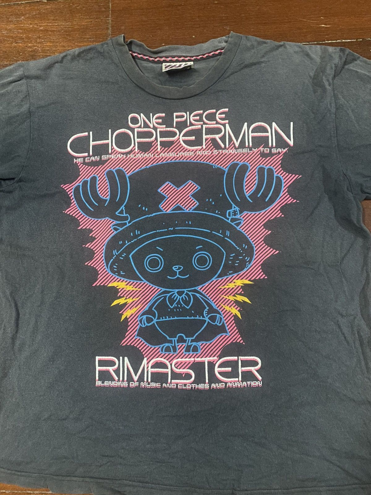 Anime Rare Vintage ONE PIECE Tony Chopperman Spell Out Big Logo Size US XL / EU 56 / 4 - 3 Thumbnail