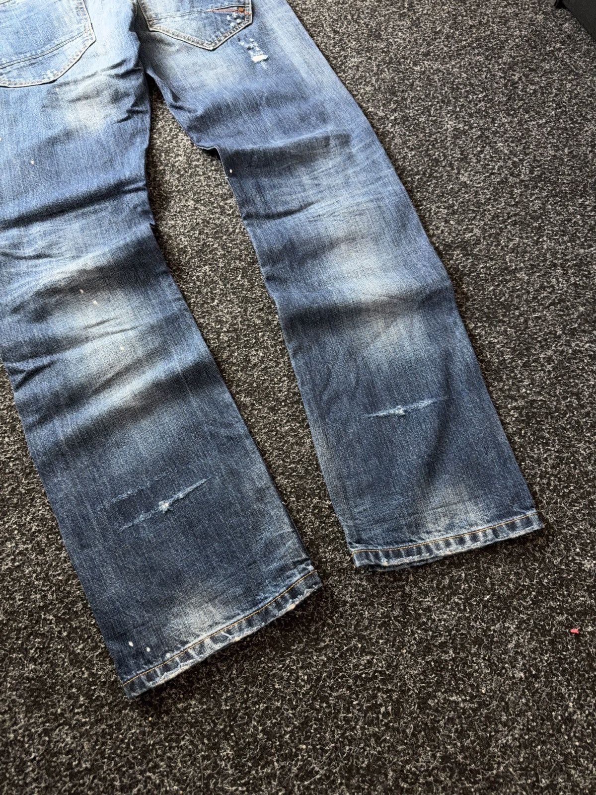 Vintage 00s Retro Japanese Y2K Vntg Grunge Distressed Denim Jeans Size US 32 / EU 48 - 15 Thumbnail