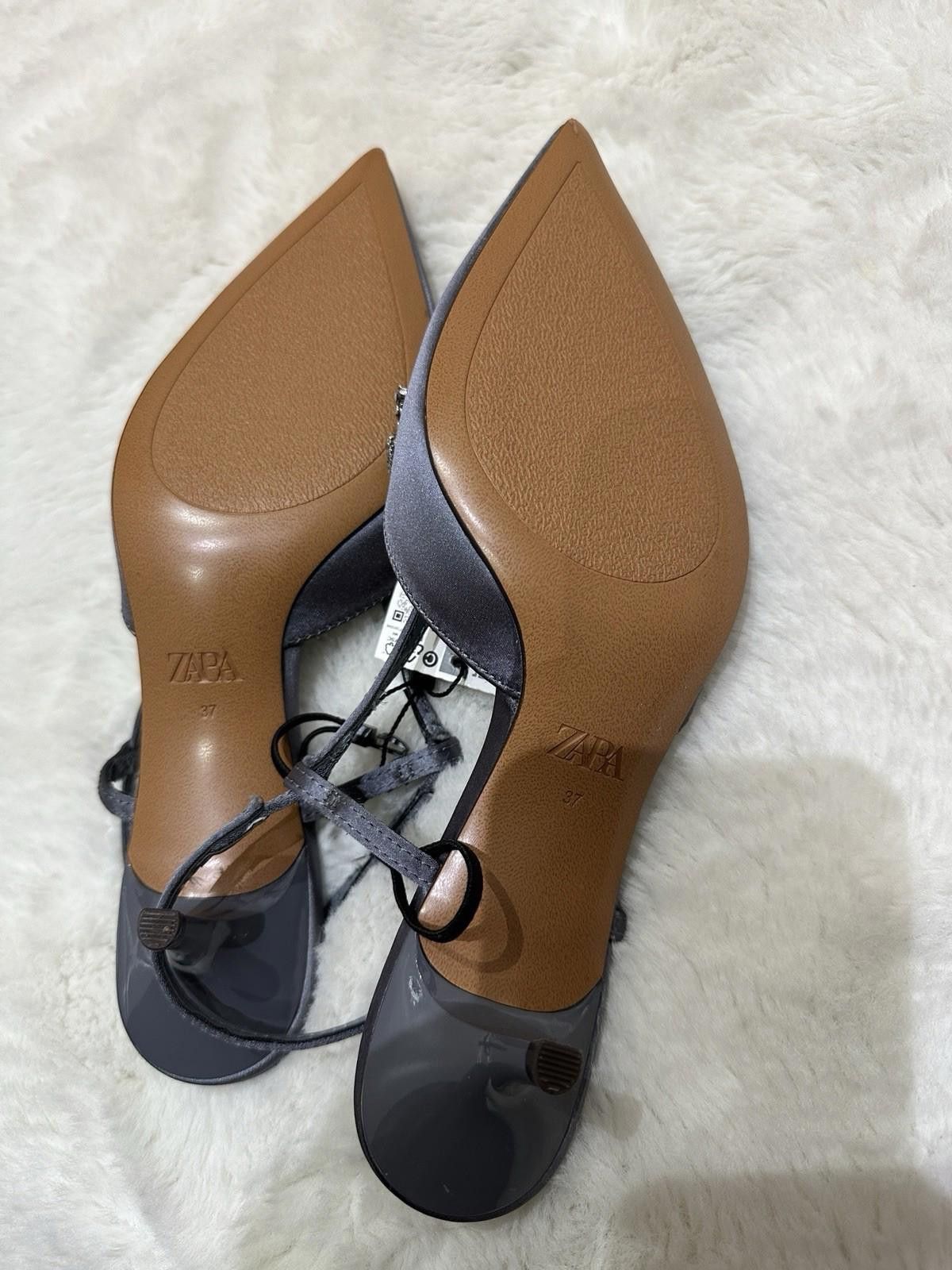 Zara Zara Grey Pointed Shoes Size US 6 / IT 36 - 6 Thumbnail