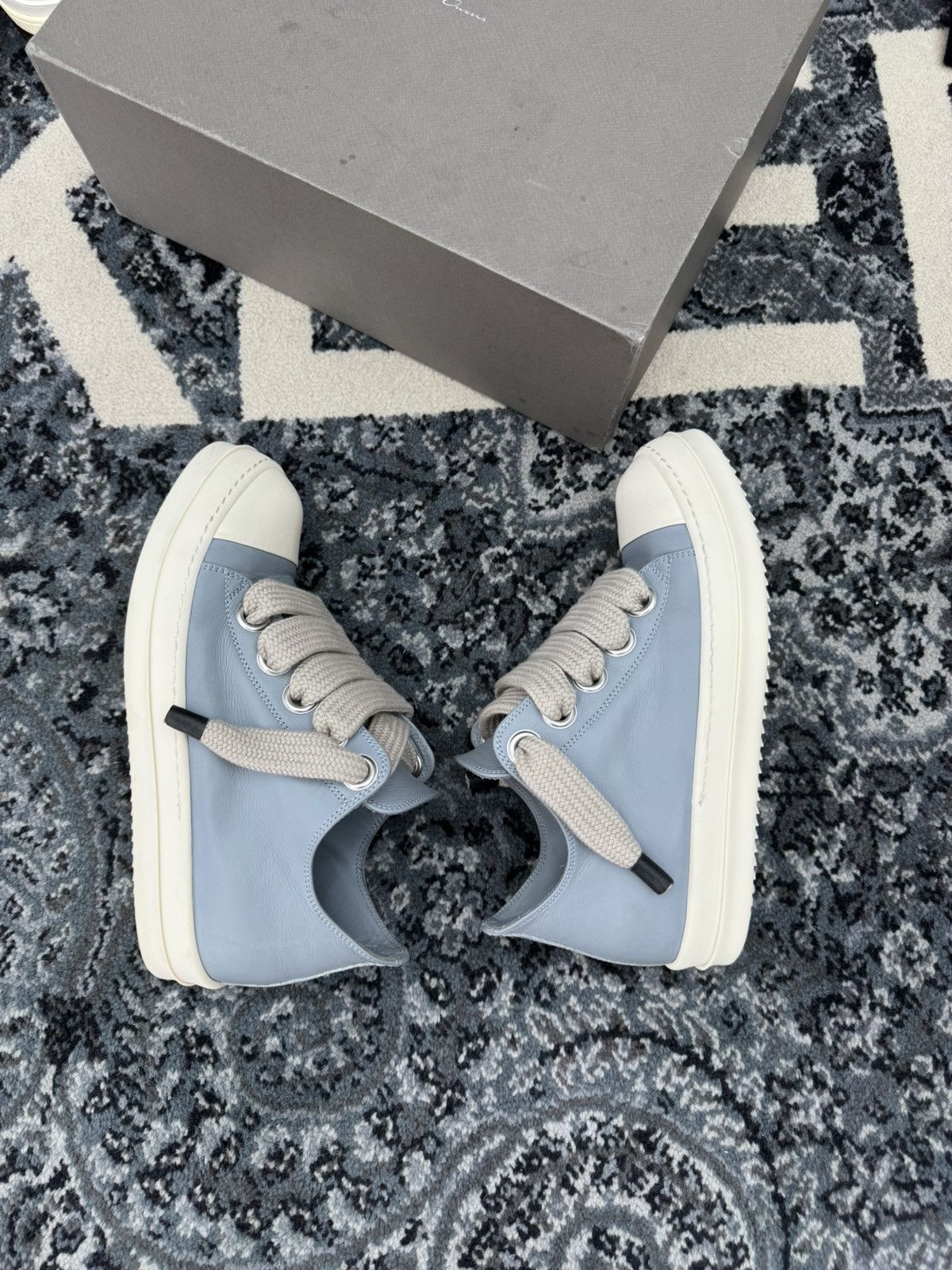 Rick Owens Rick Owens Porterville Jumbo Laced Low 'Pale Blue Milk' Size US 8 / EU 41 - 6 Thumbnail