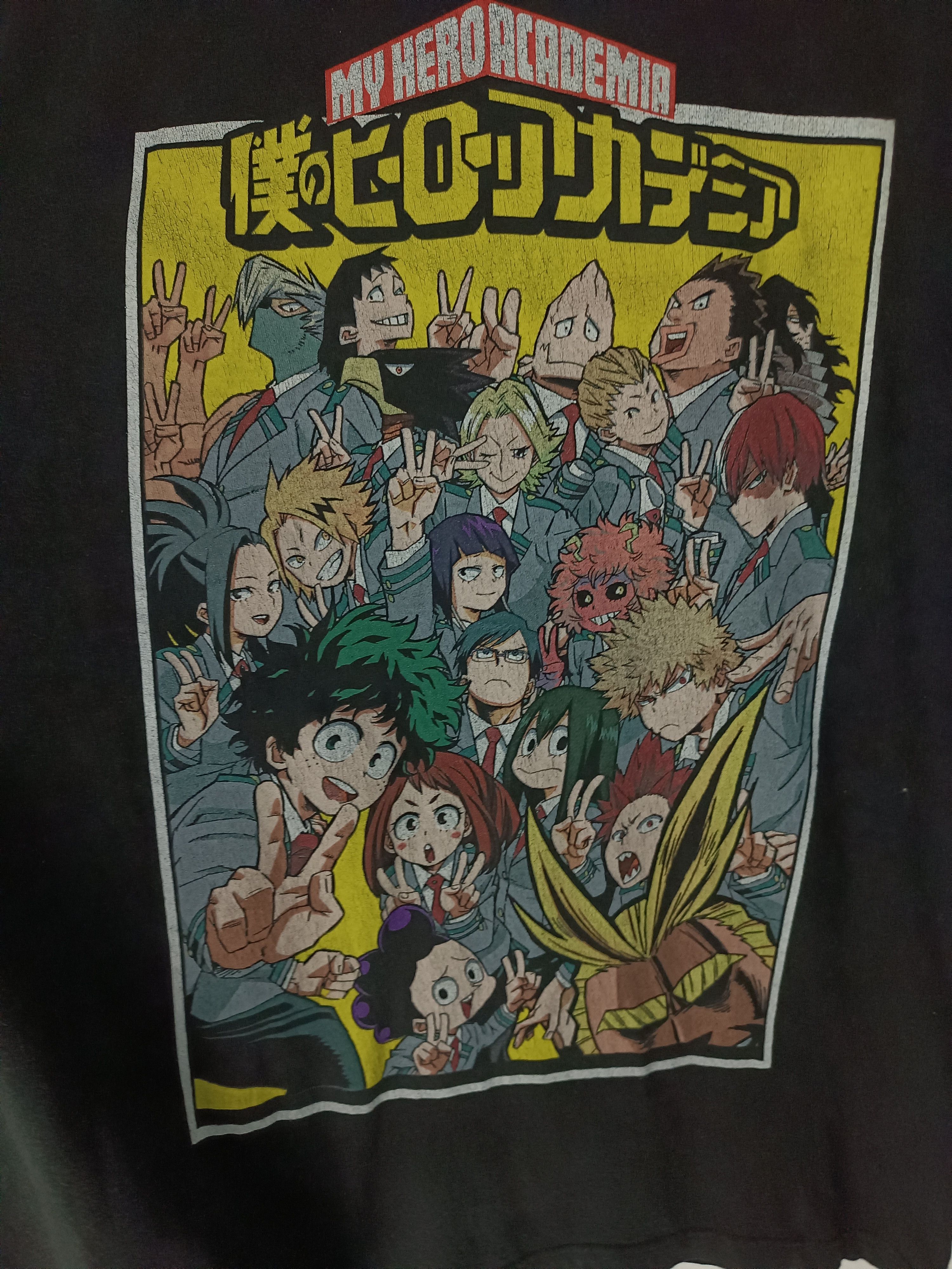 Anime VINTAGE MY HERO ACADEMIA FULL LINEUP HERO TEE bleach naruto Size US L / EU 52-54 / 3 - 9 Thumbnail