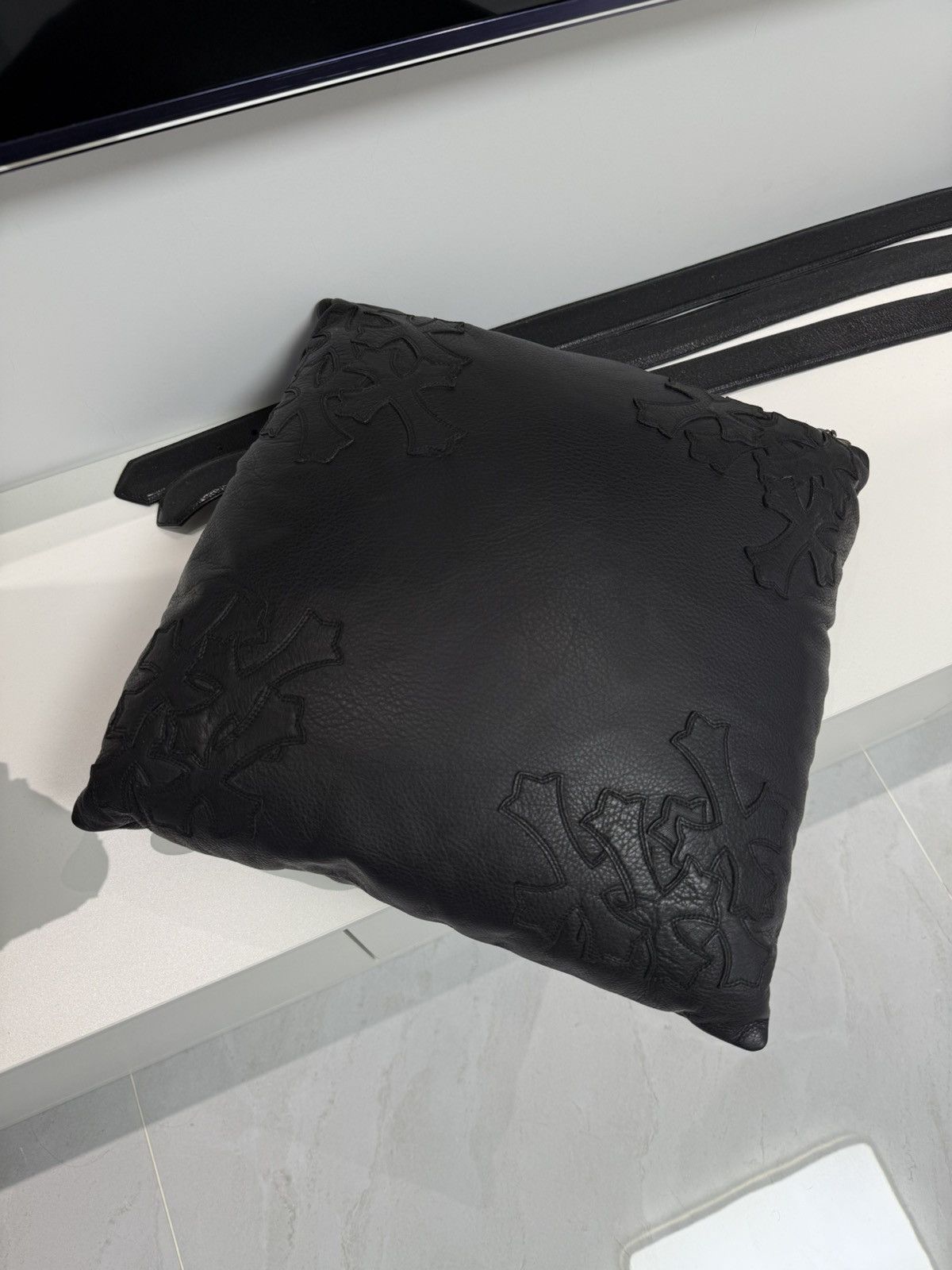 Chrome Hearts Chrome Hearts Black Cross Patched Pillow Large Size ONE SIZE - 15 Thumbnail
