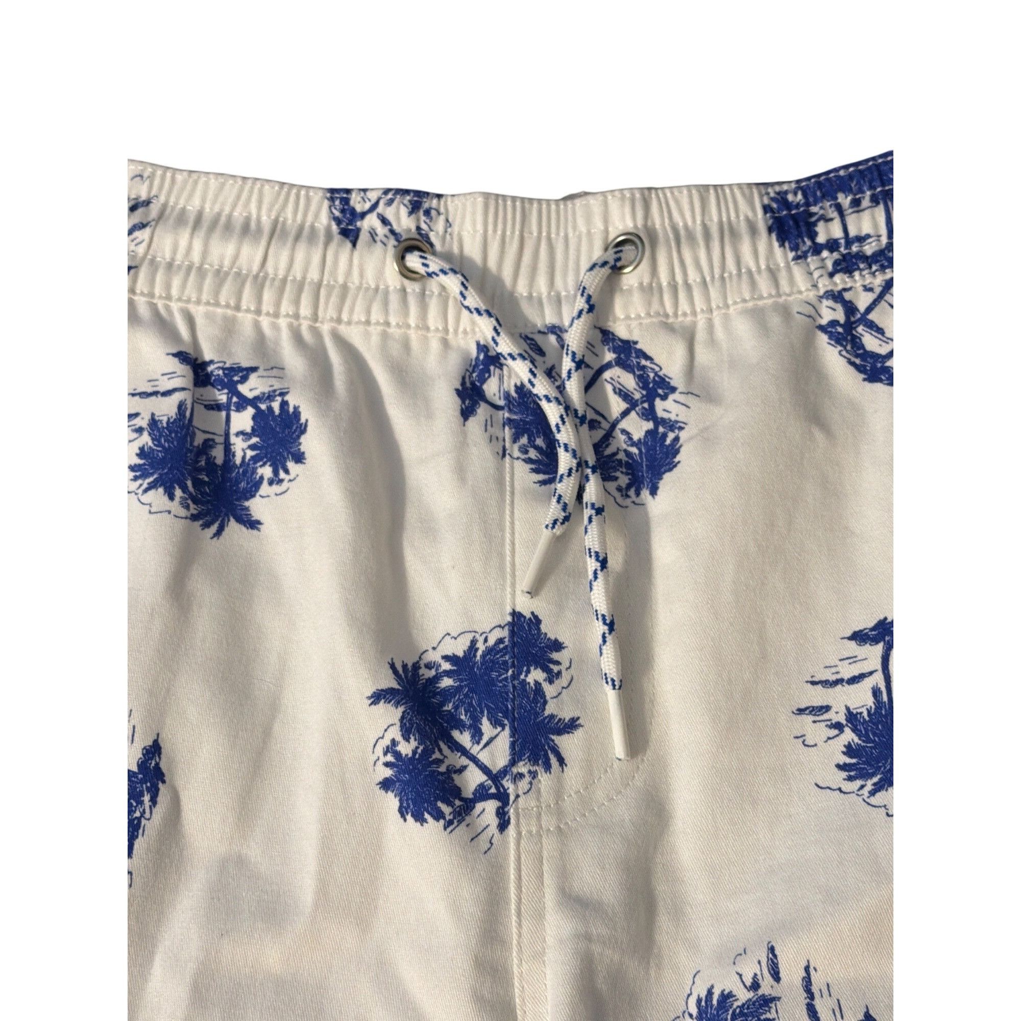 Other Essex Crossing Stretch Twill Shorts Pull On White Blue Palm Size US 40 / EU 56 - 3 Thumbnail