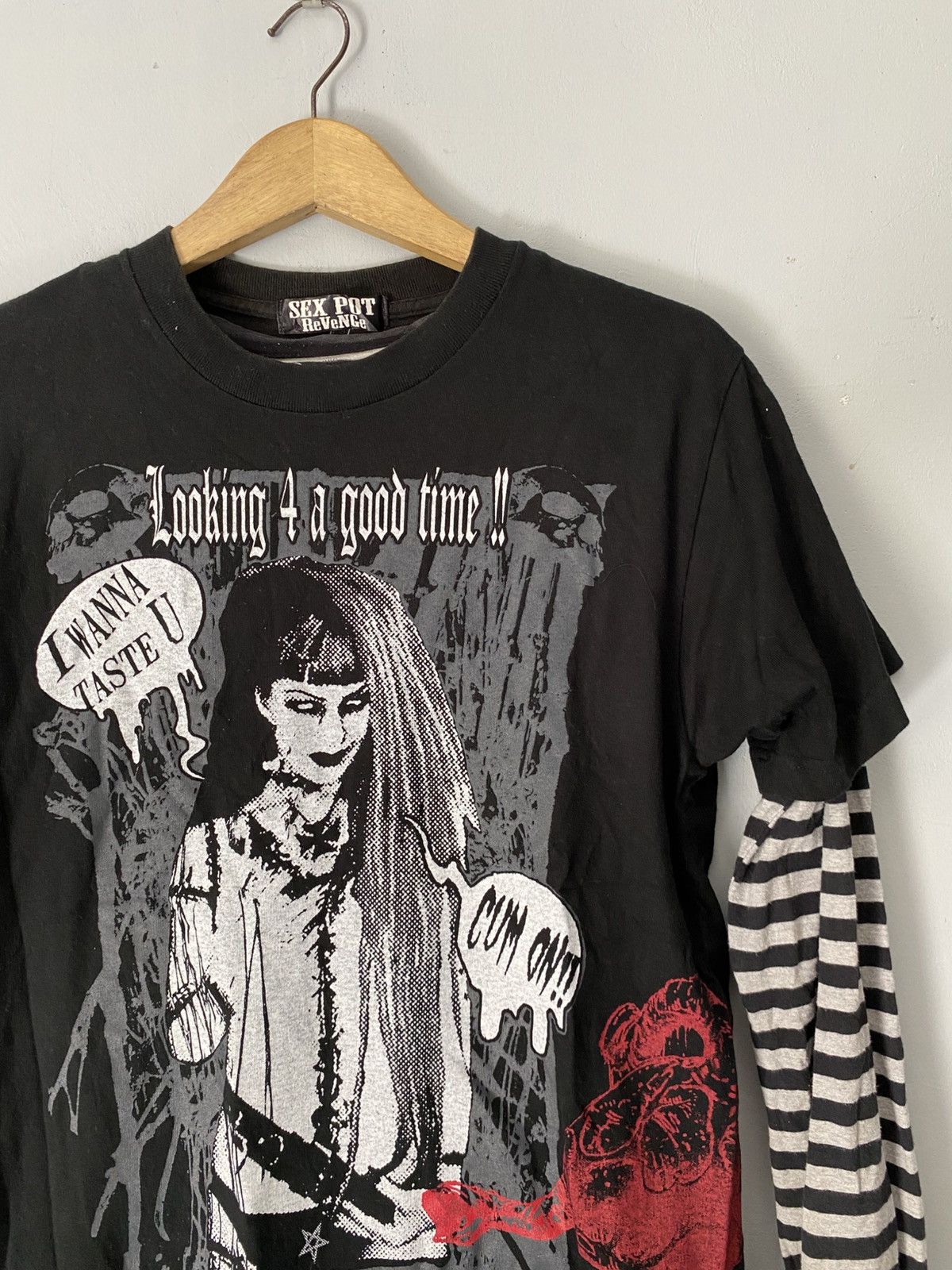 If Six Was Nine × Japanese Brand × Le Grande Bleu (L.G.B.) 2in1 Sex pot revenge lecaf double layers goth punks tee Size US M / EU 48-50 / 2 - 3 Thumbnail