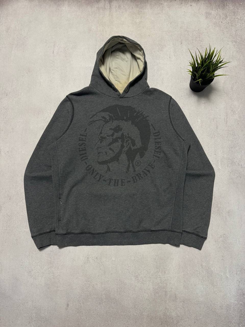 Diesel × Vintage Vintage Diesel Hoodie Big Logo Baggy 90s Size US L / EU 52-54 / 3 - 1 Thumbnail