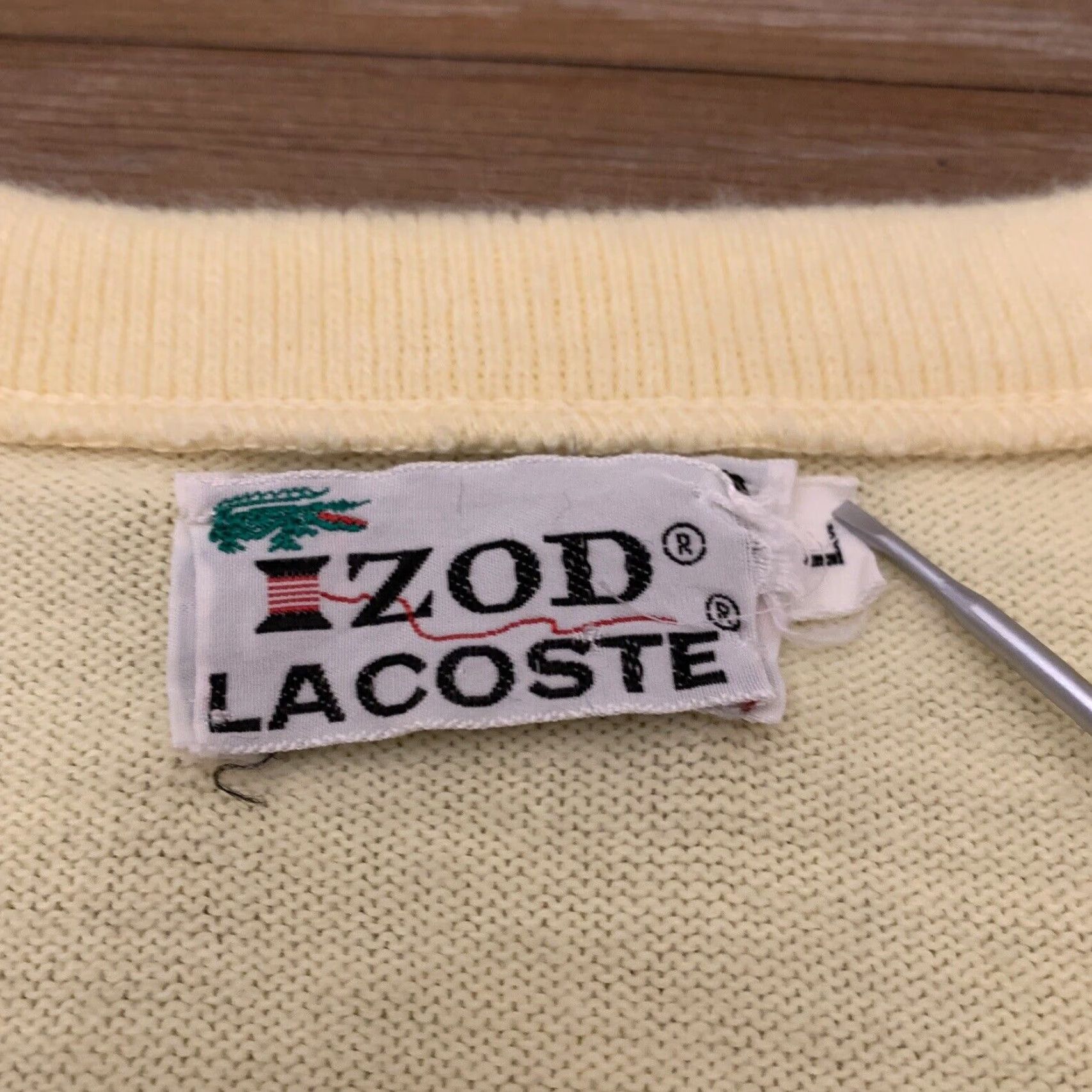 Izod VINTAGE Izod Lacoste Acrylic Knit Pullover Sweater Yellow Size L Mens Size US L / EU 52-54 / 3 - 2 Thumbnail