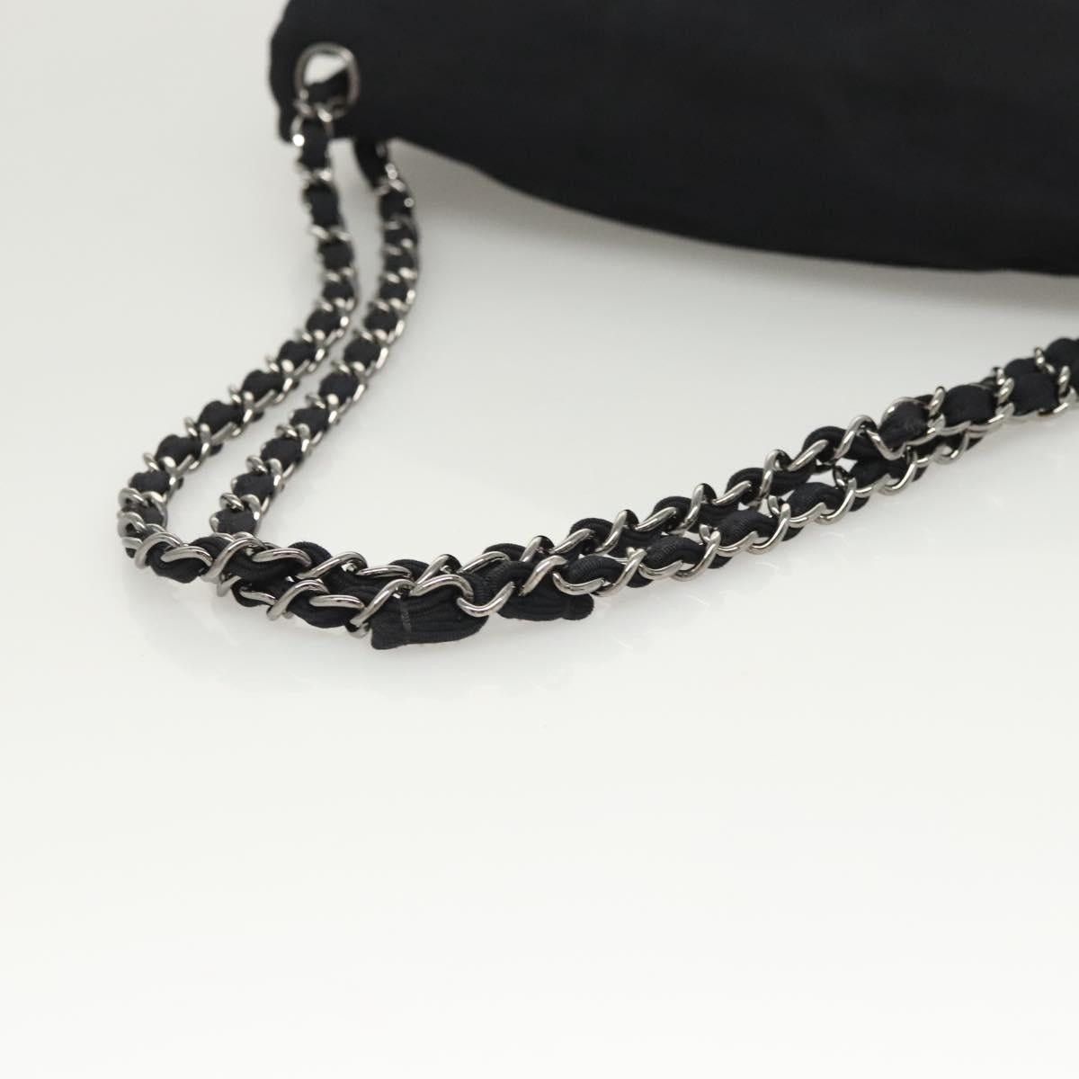 Chanel CHANEL Chain Shoulder Bag Nylon Black Silver CC Size ONE SIZE - 7 Thumbnail