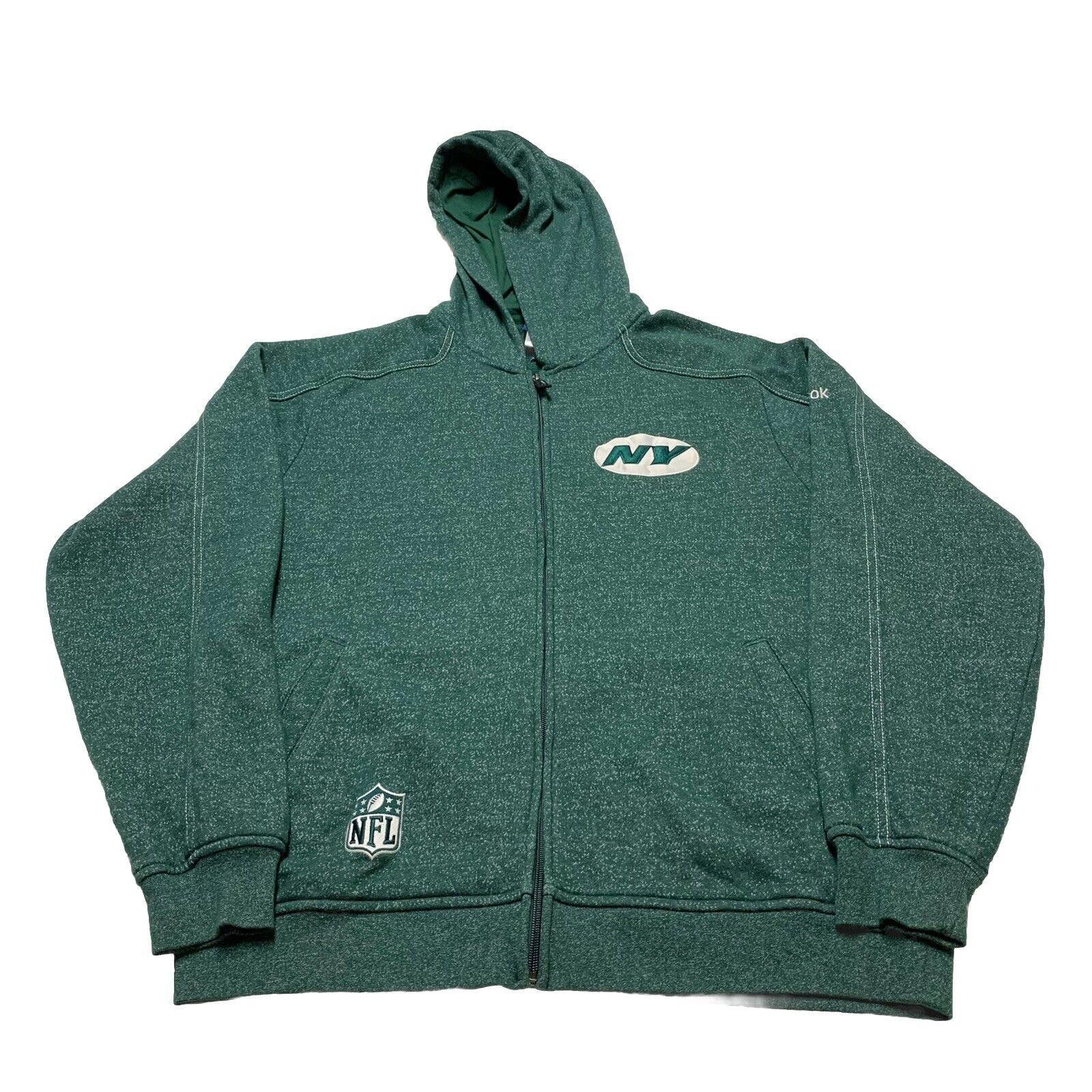 Reebok Reebok NY Jets NFL Hoodie Green Full Zip Men's M Size ONE SIZE - 1 Thumbnail