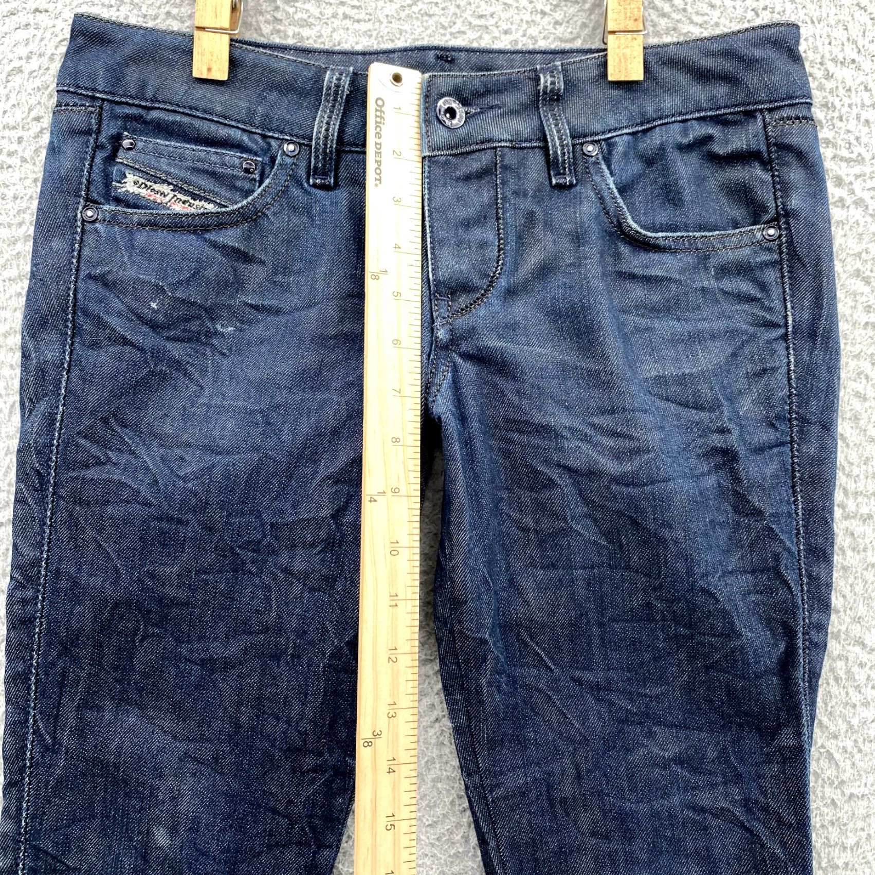 Diesel Jeans 30 x 22 Dark Wash Cuddy Tapered Cotton Stretch Denim Pants Women's Jeans
