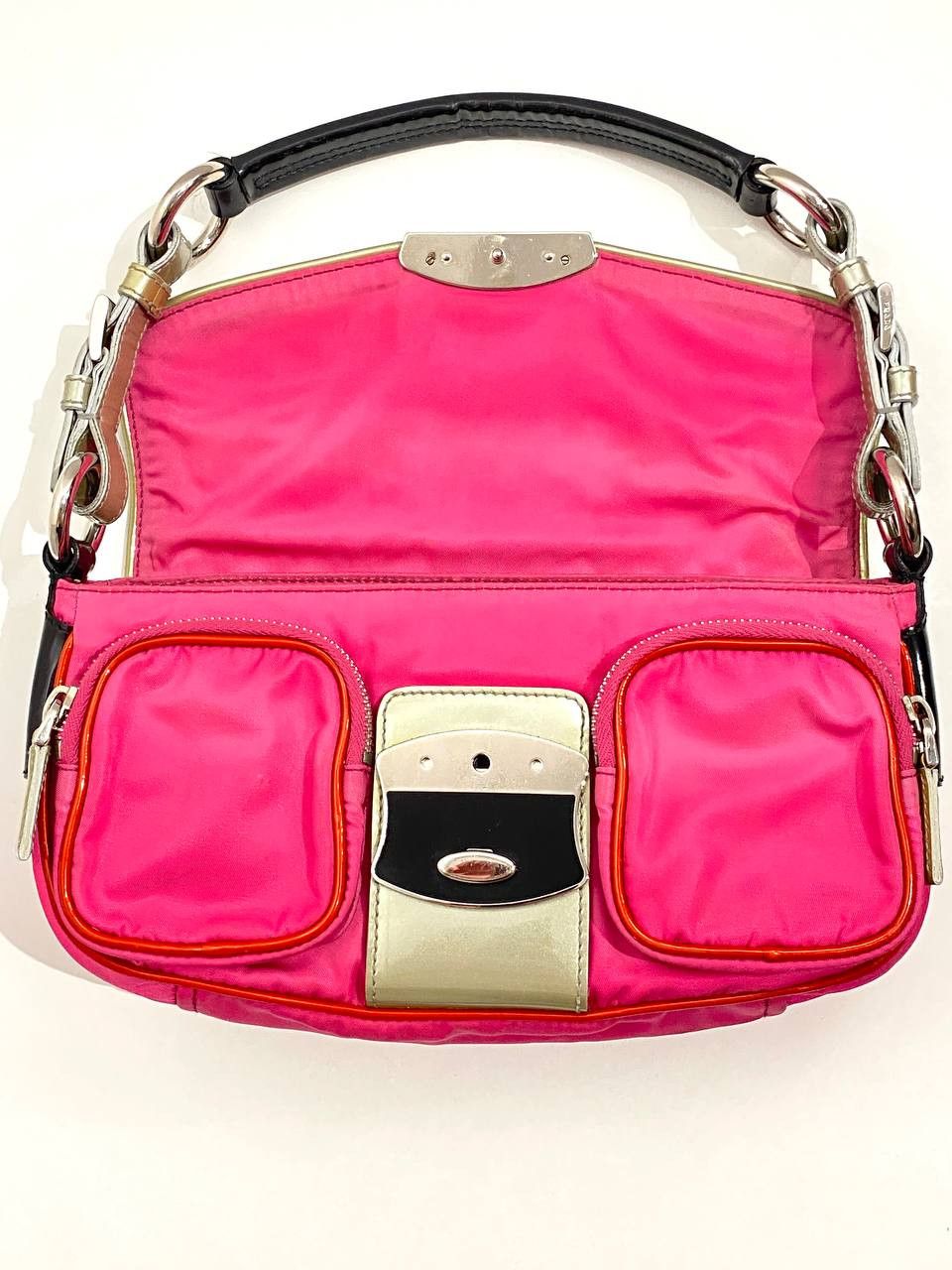 Prada Prada Rosa Pocket Space Logo Shoulder Hand Bag Vintage Y2K Size ONE SIZE - 12 Thumbnail