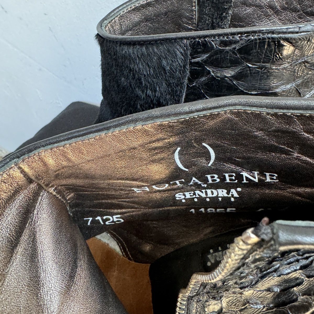 Sendra Notabene by Sendra Pony Crocodile Leather Cowboy Boots Size US 10 / IT 40 - 9 Thumbnail