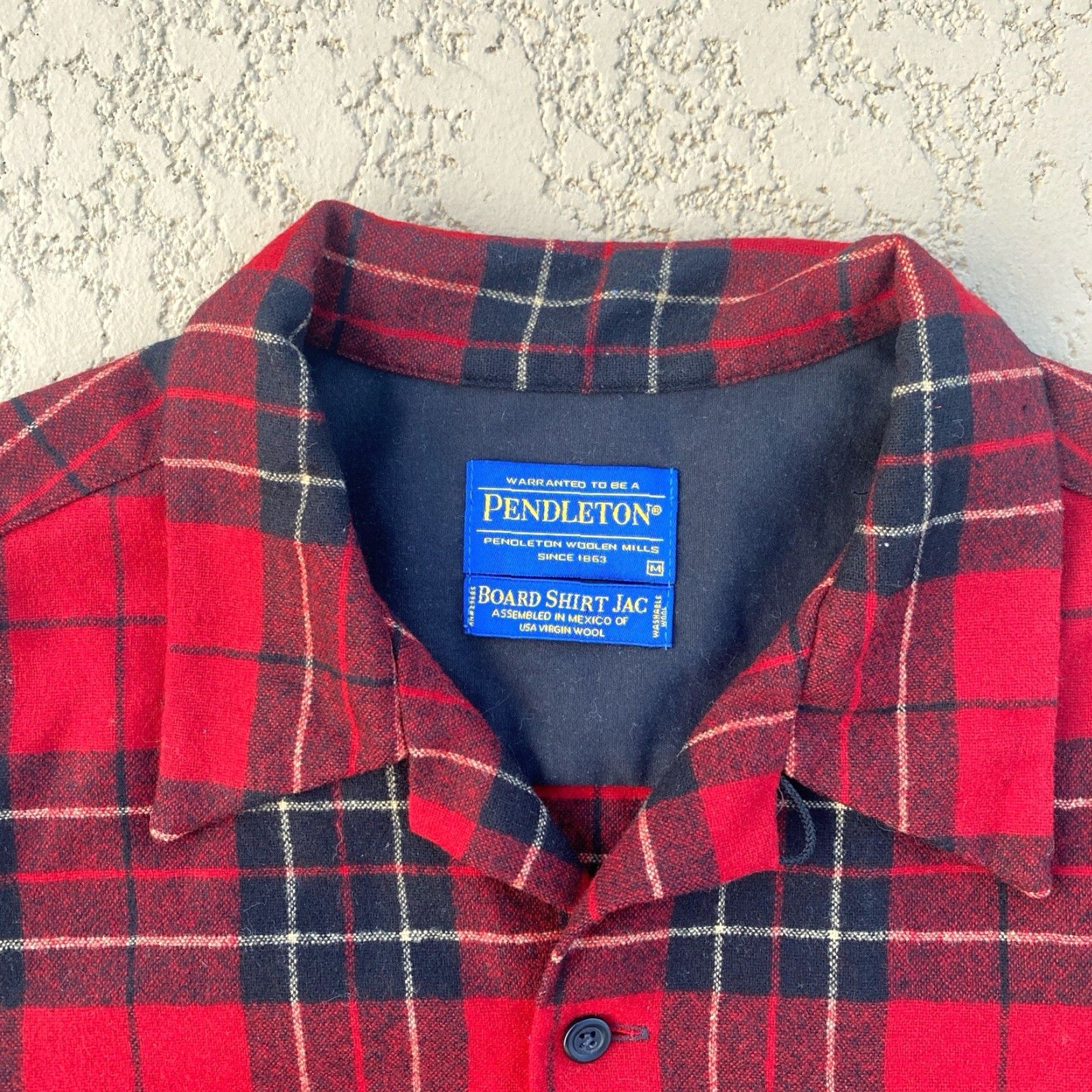 Pendleton VTG Pendleton Shirt Mens Medium Red Plaid Flannel Board Shirt JAC Virgin Wool Size US M / EU 48-50 / 2 - 3 Thumbnail