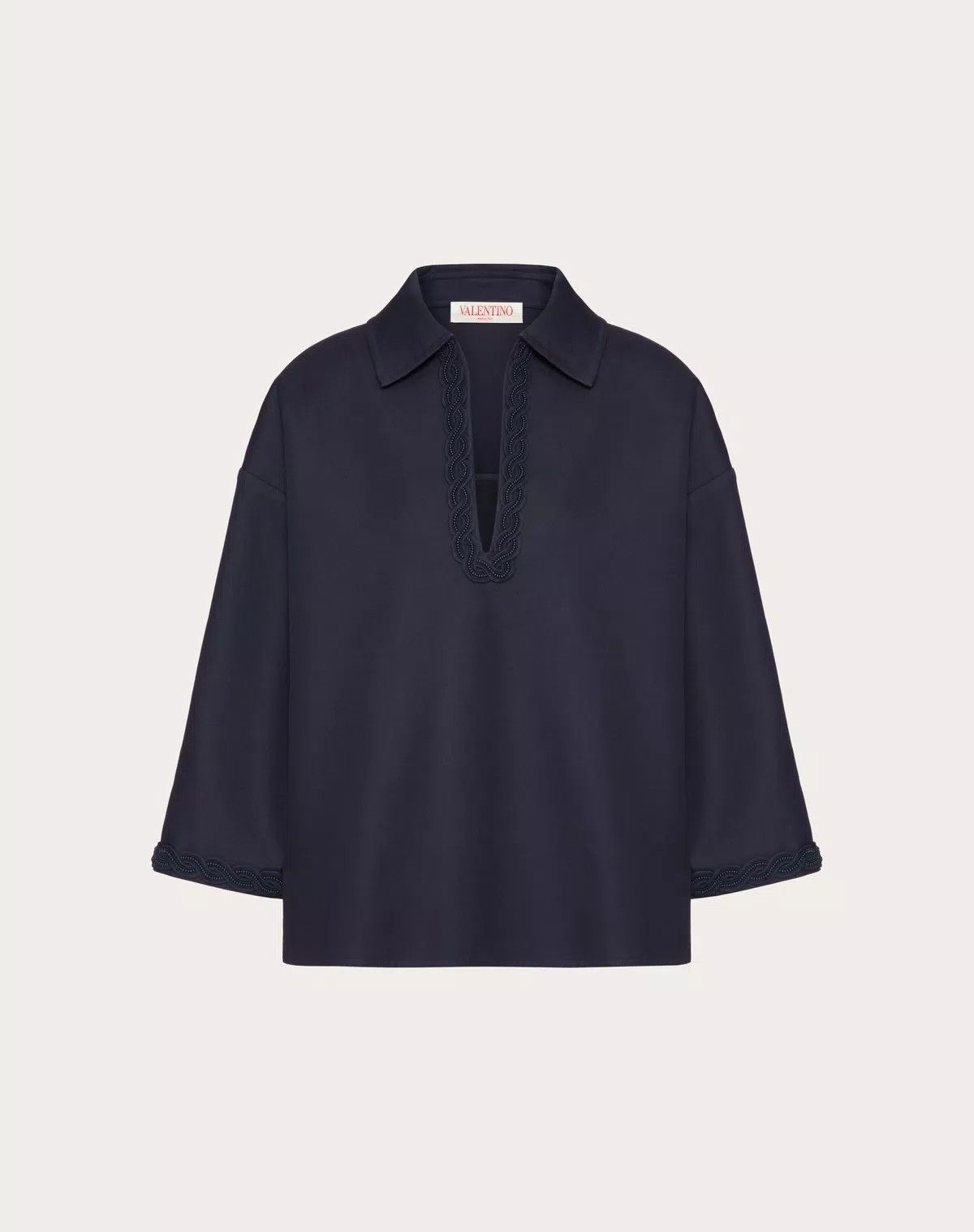 Valentino o1s1wg110426 Light Double Splittable Gabardine Top Size XS / US 0-2 / IT 36-38 - 1 Thumbnail