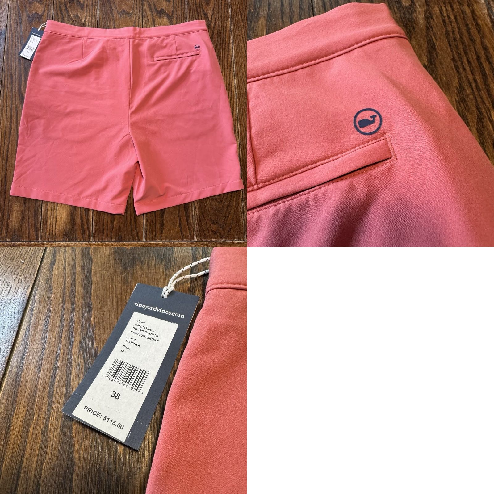 Vineyard Vines VINEYARD VINES Mens Performance Sandbar Golf Shorts 38 Pink 8” Inseam NEW Size US 38 / EU 54 - 8 Thumbnail