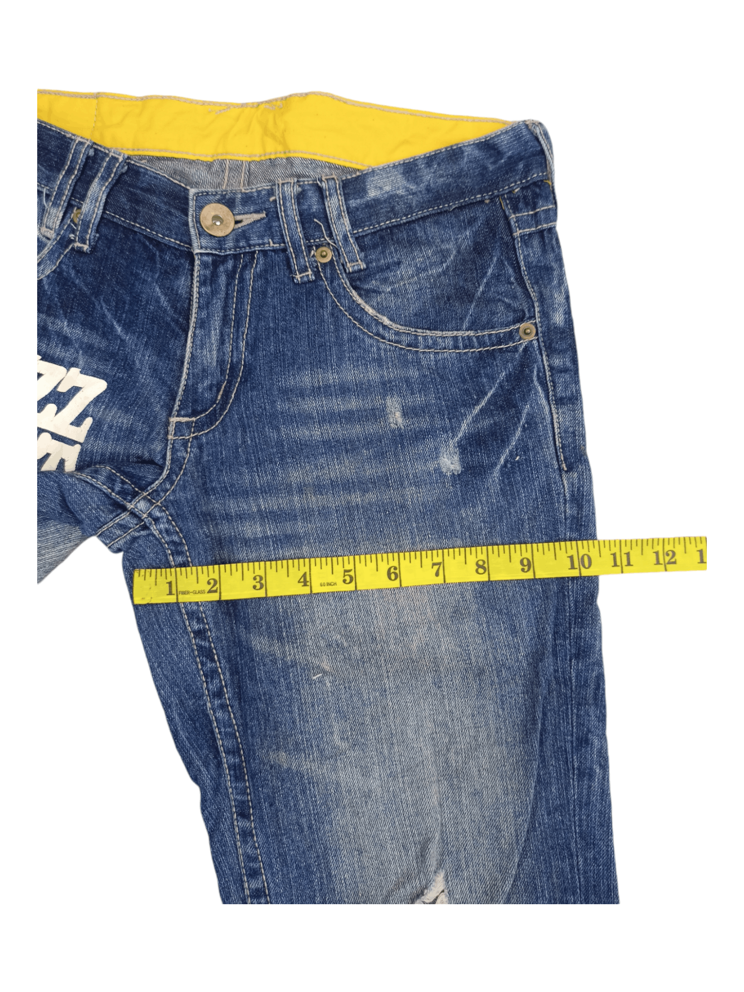 Japanese Brand BUZZSPUNKY Big Blowout Patched Distressed Flare Jeans Size US 29 - 20 Thumbnail