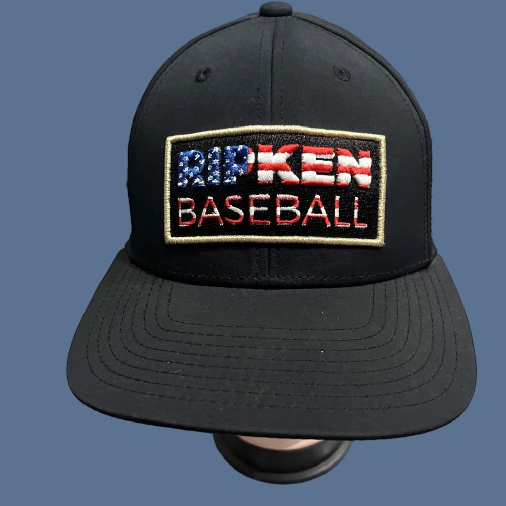Vintage RIPKEN Baseball Hat XS Black Red White Blue Flag Patch Domeheadwear P3 XXX Size ONE SIZE - 1 Thumbnail