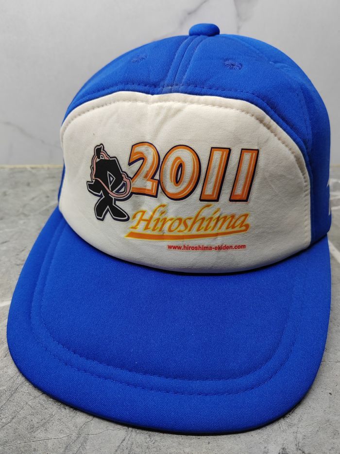 Japanese Brand Vintage Mizuno Hiroshima Marathon 2011 Cap Hat Size ONE SIZE - 1 Thumbnail