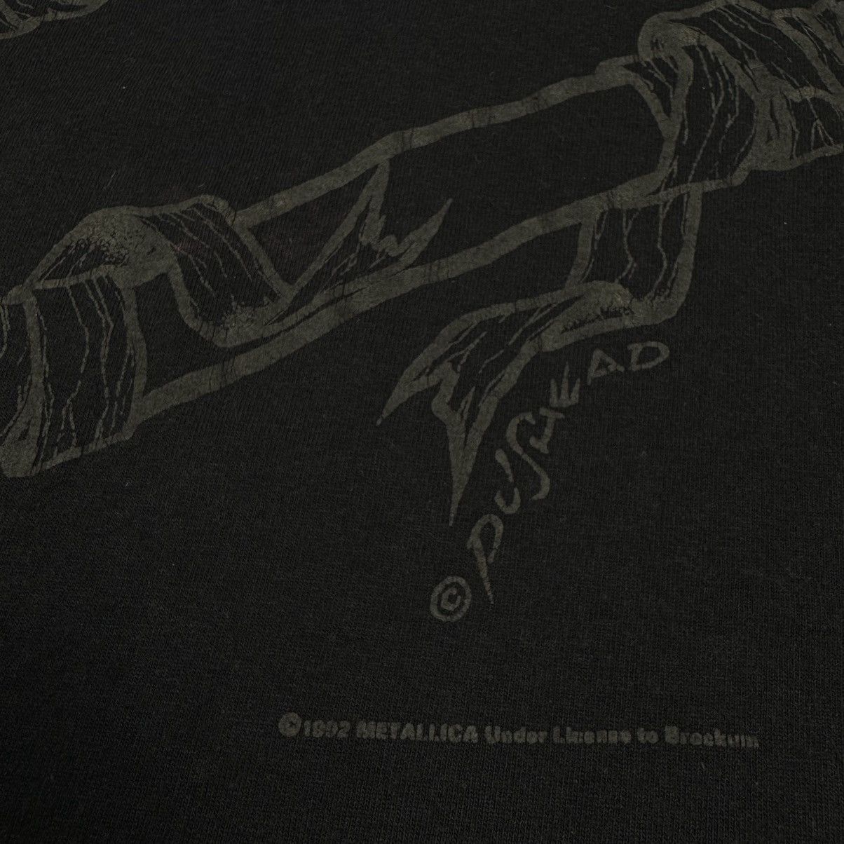 Band Tees Vintage 1992 Metallica Pushead Snake All Over Print T Shirt Size US XXL / EU 58 / 5 - 6 Thumbnail
