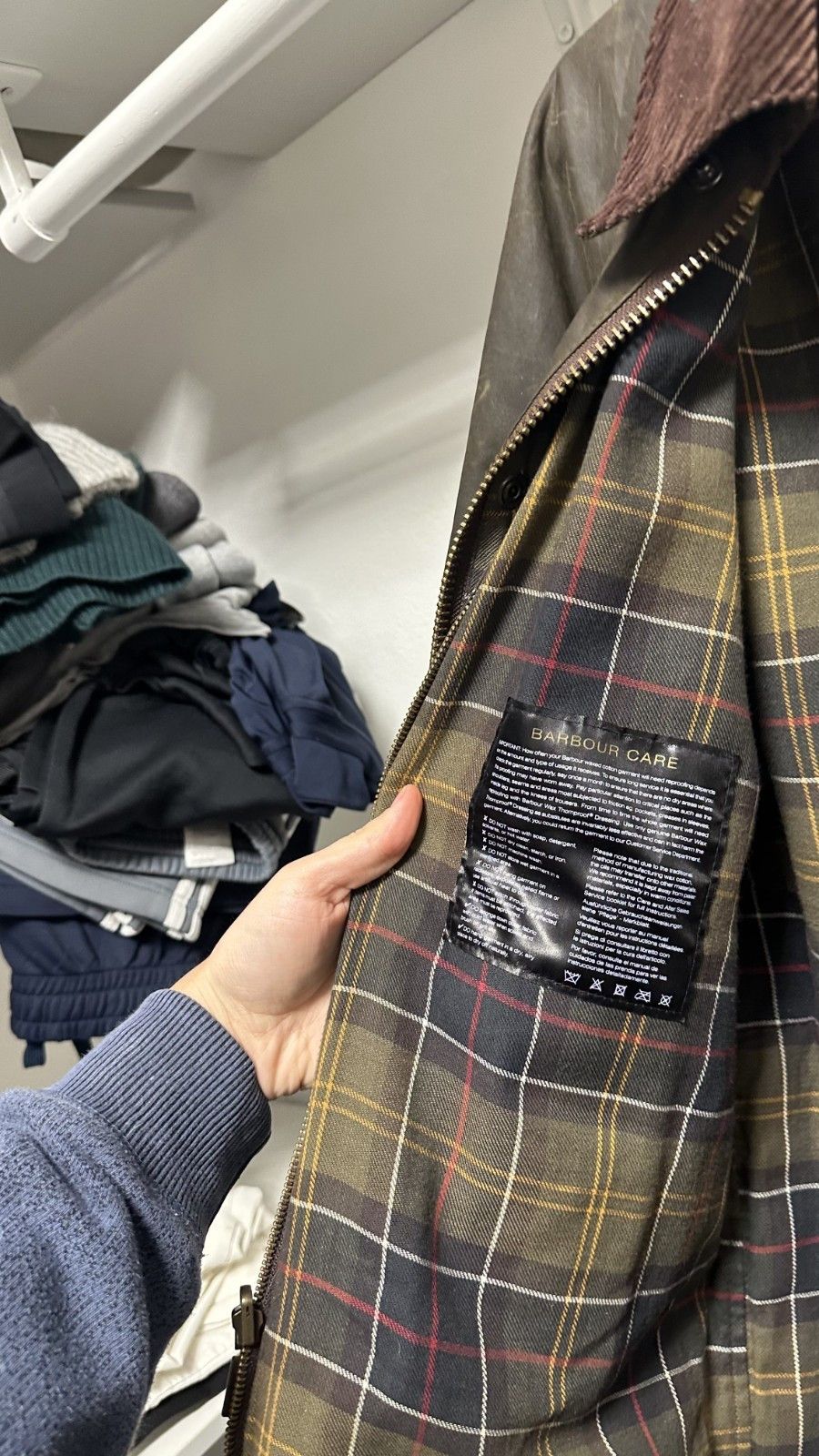 Barbour Barbour Classic Beaufort Waxed Plaid Lined Olive Jacket Size US M / EU 48-50 / 2 - 17 Thumbnail