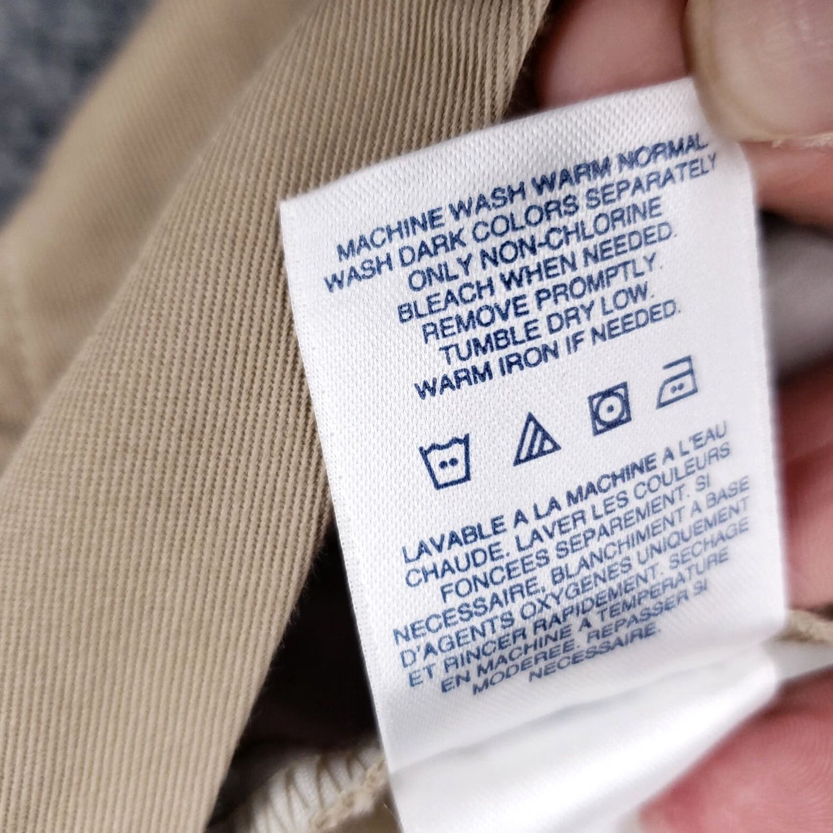 Lands' End Lands' End Pants Womens 6 Tall Chino Straight Flat Front Casual Beige Size 28" / US 6 / IT 42 - 5 Thumbnail