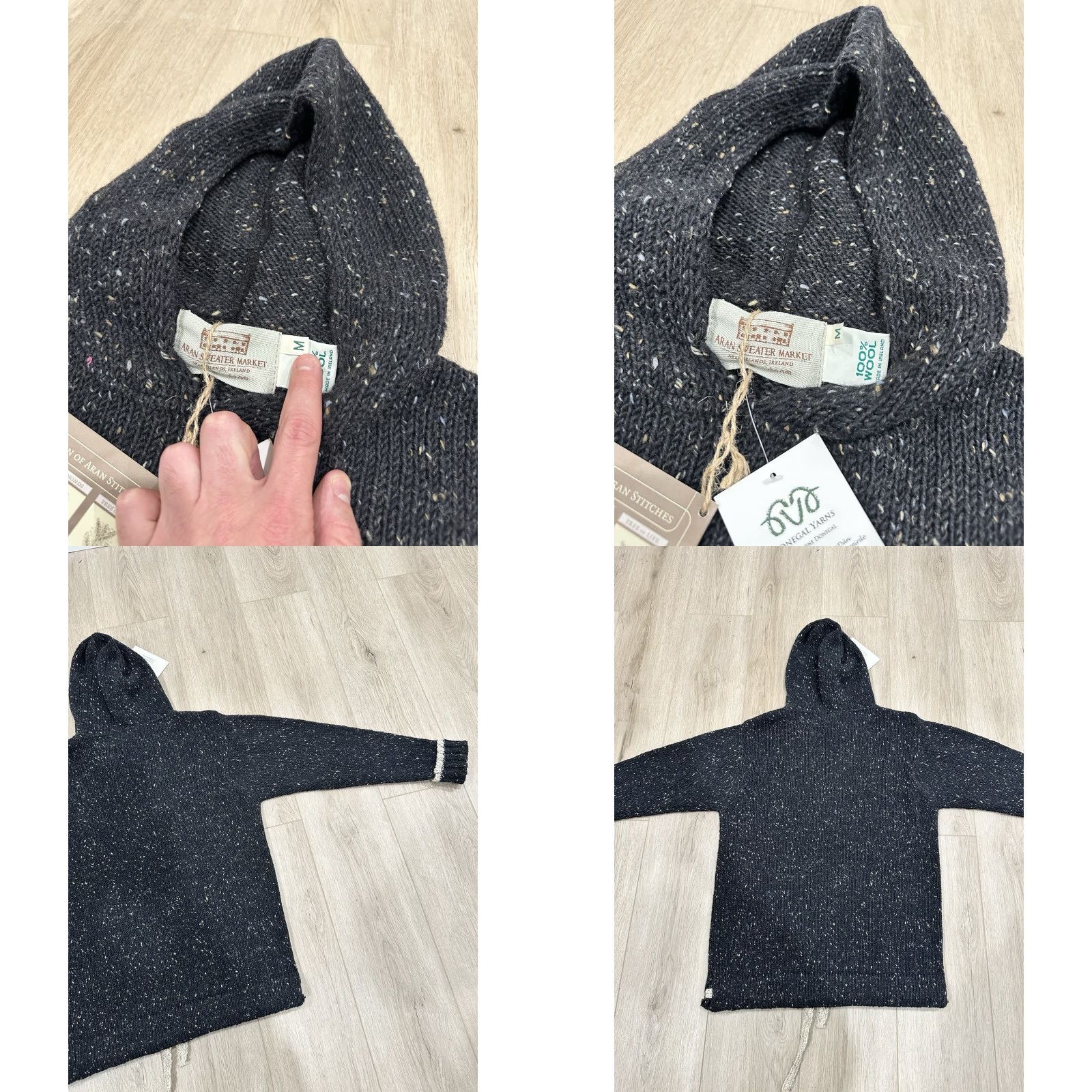 KangaROOS NWT ARAN Long Sleeve Kangaroo Pocket Hooded Knit Sweater Grey Men's Sz Medium Size US M / EU 48-50 / 2 - 8 Thumbnail
