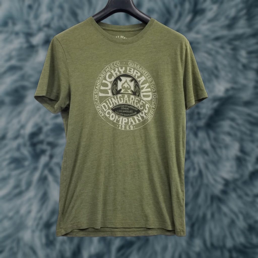 Lucky Brand LUCKY BRAND Green Dungarees Tee Shirt Short Sleeve Size Medium Size US M / EU 48-50 / 2 - 1 Thumbnail