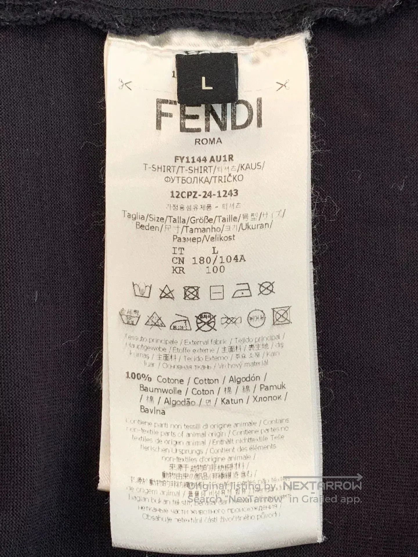 Fendi Fendi Red Letter Owl Logo Black Tee. Size US L / EU 52-54 / 3 - 5 Thumbnail