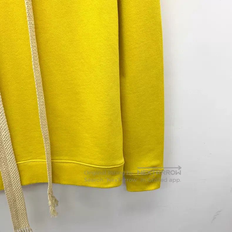 Loewe Loewe Yellow Logo Embroidered Cotton Hooded Drawstring Lon Size XS / US 0-2 / IT 36-38 - 4 Thumbnail