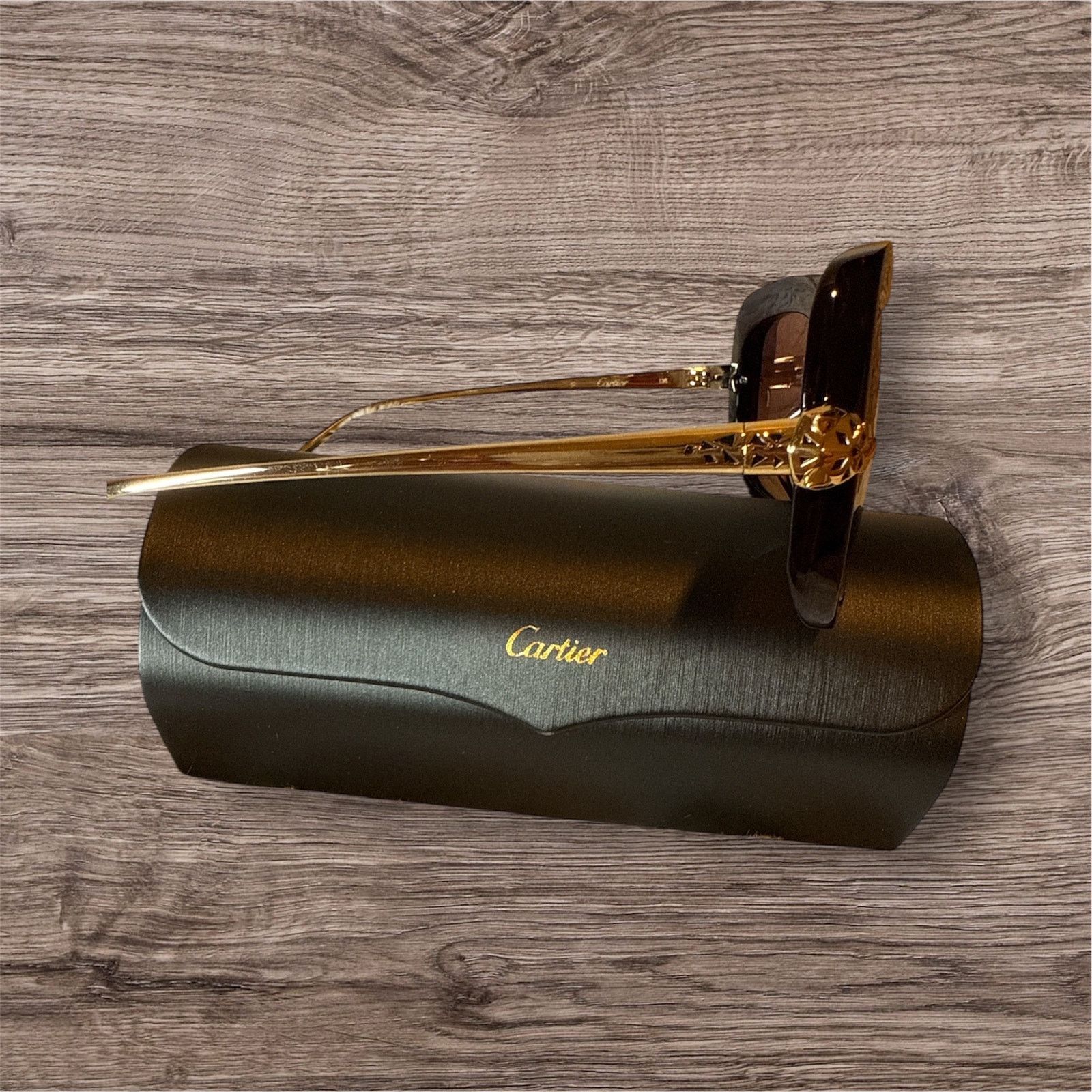 Cartier Cartier Cat-eye Havana Gold Violet Sunglasses CT0215SA Size ONE SIZE - 5 Thumbnail