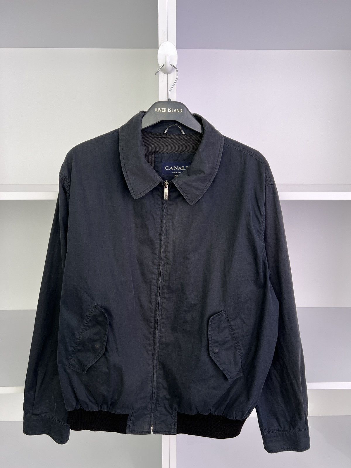 Canali × Designer × Vintage Vintage Canali Bomber Navy Jacket Size US M / EU 48-50 / 2 - 7 Thumbnail