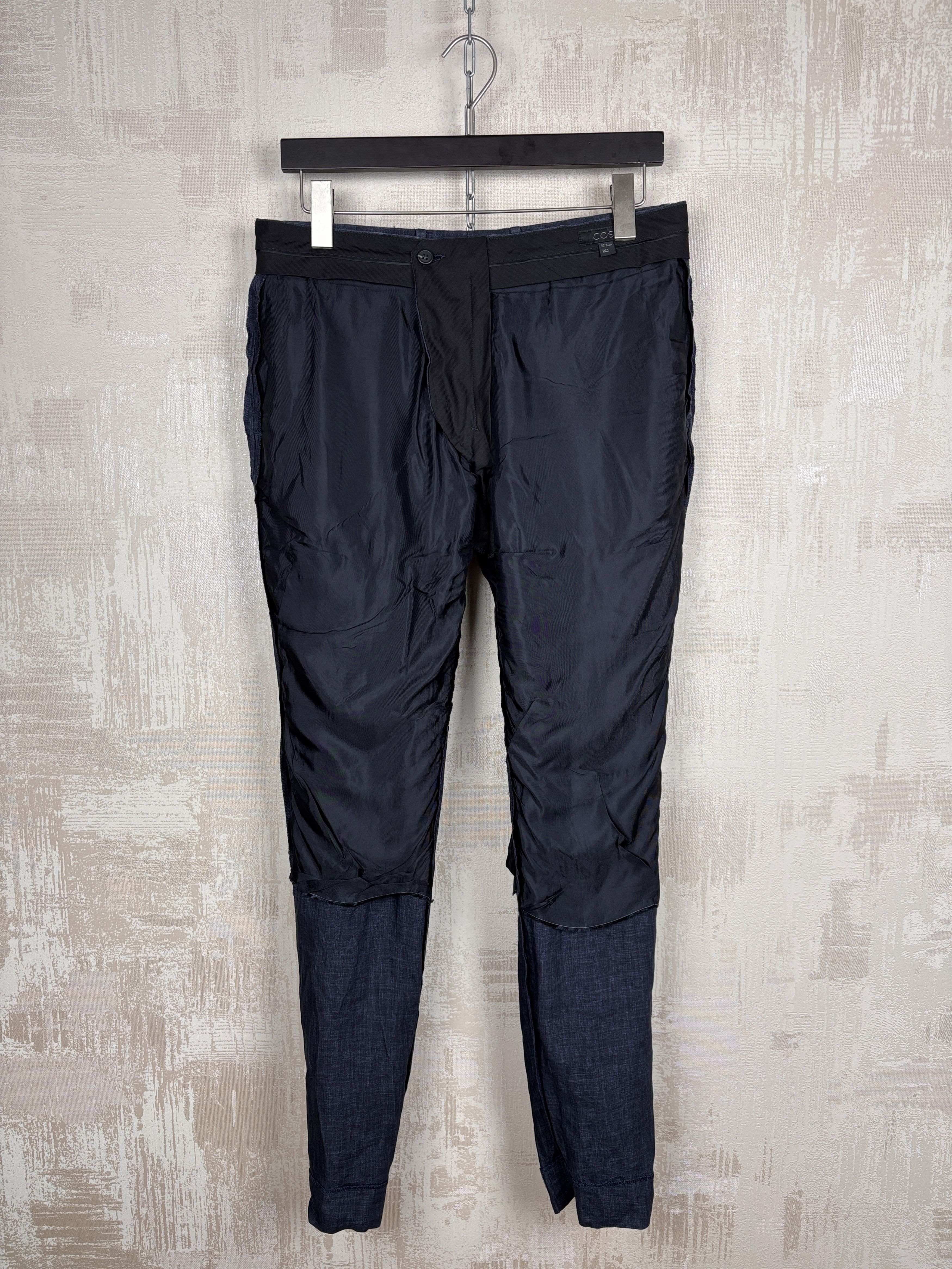Cos COS Linen Chino Pants Men's Size EUR 48 (M) Navy Blue Size US 32 / EU 48 - 16 Thumbnail