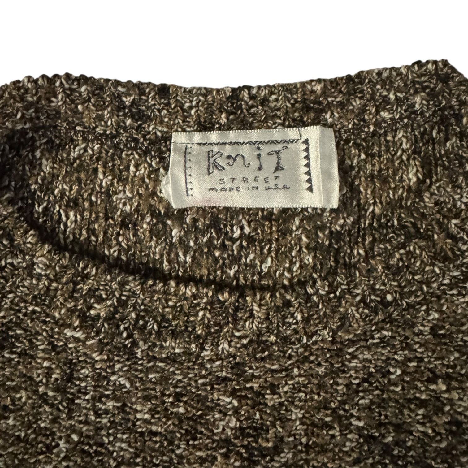 Other Vintage Knit Street Mottled Brown Sweater Loose Fit Large Size L / US 10 / IT 46 - 2 Thumbnail