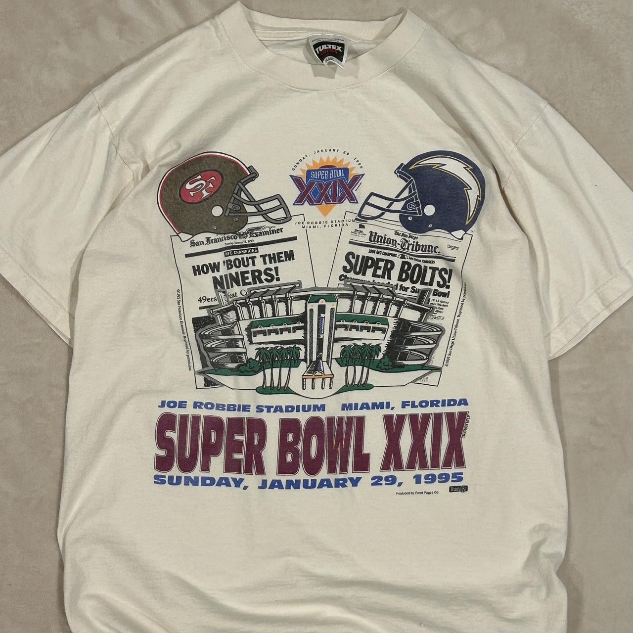 Tultex 1995 Super Bowl XXIX Joe Robbie Stadium Miami Florida tee Size US L / EU 52-54 / 3 - 2 Thumbnail