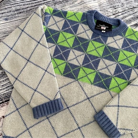 Vintage Vintage 80’s “The Aspen Lid” Wool Blend Argyle Knit Sweater Size S / US 4 / IT 40 - 2 Thumbnail